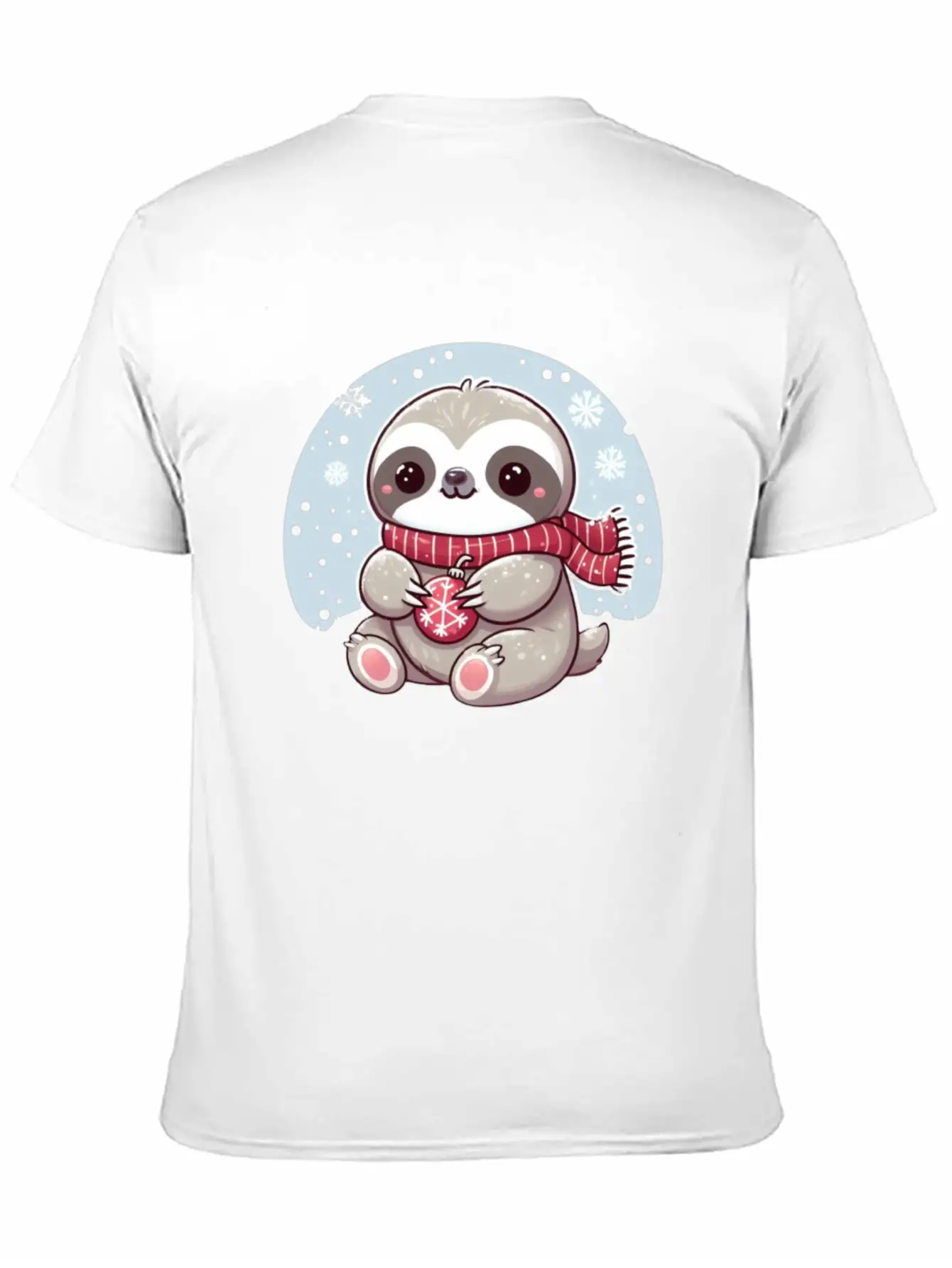 Sloth Playing In The Snow Lightweight Cotton T-Shirt – Daily Comfort Graphic Shirt