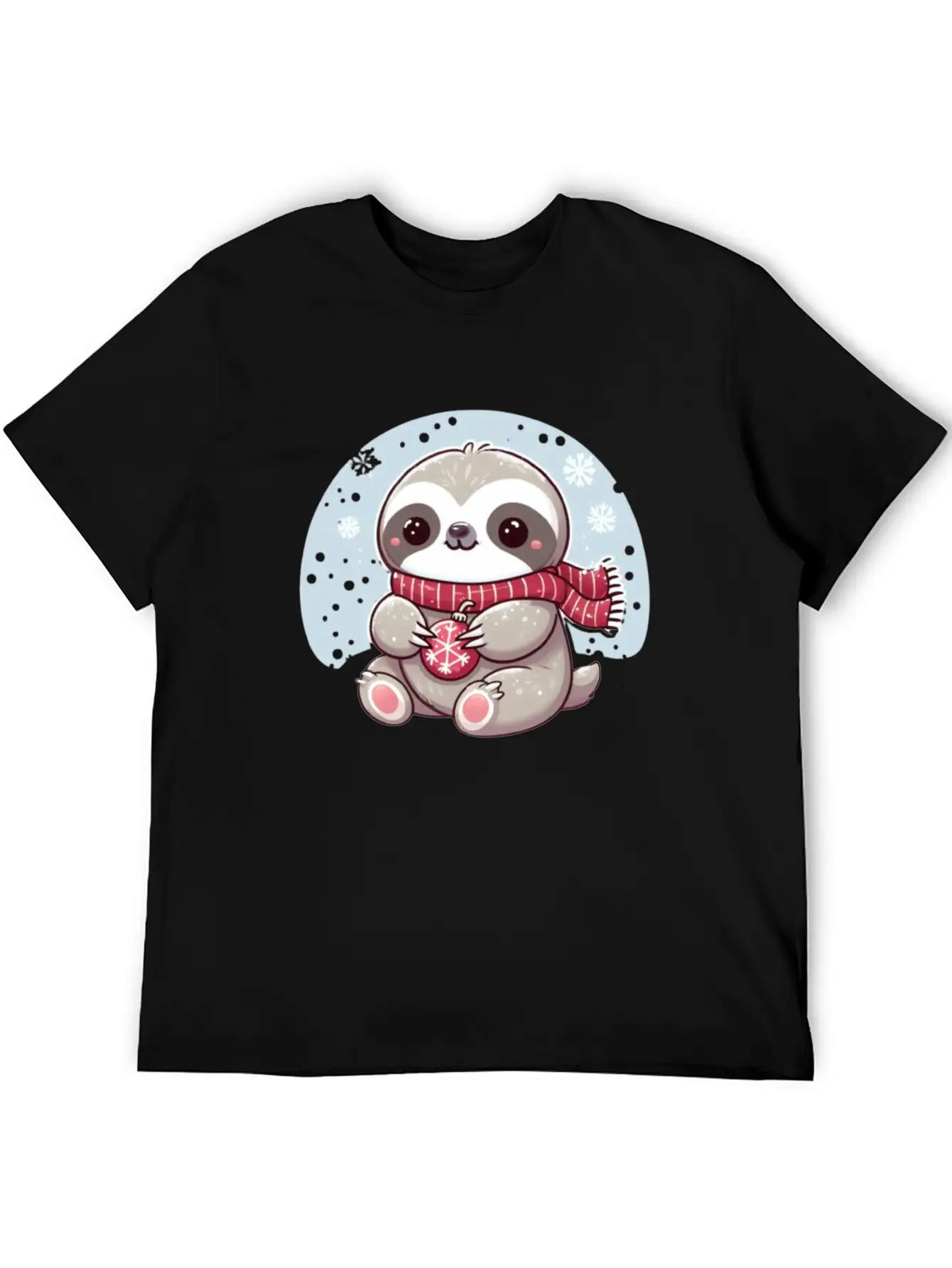 Sloth Playing In The Snow Lightweight Cotton T-Shirt – Daily Comfort Graphic Shirt