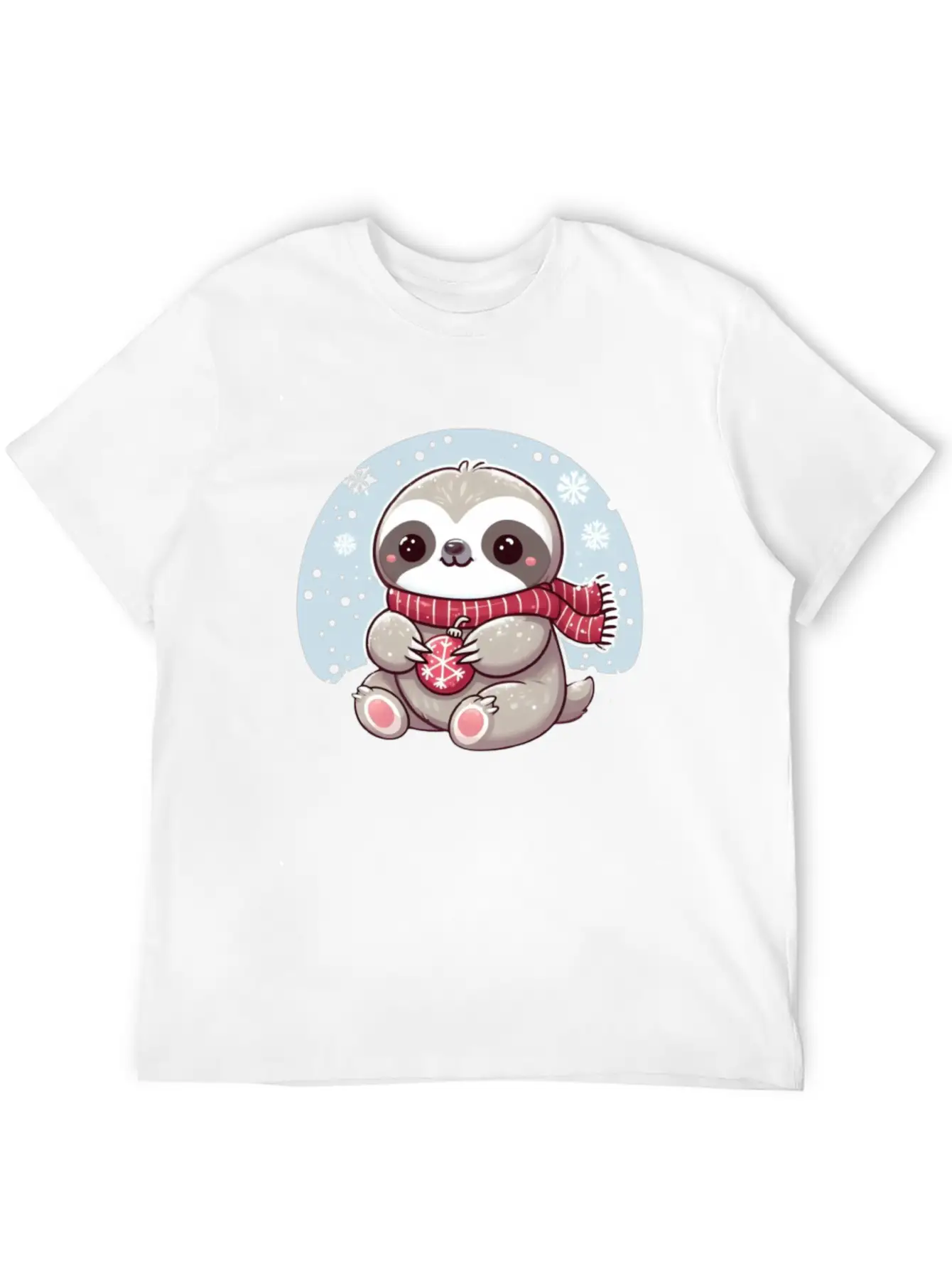 Sloth Playing In The Snow Lightweight Cotton T-Shirt – Daily Comfort Graphic Shirt