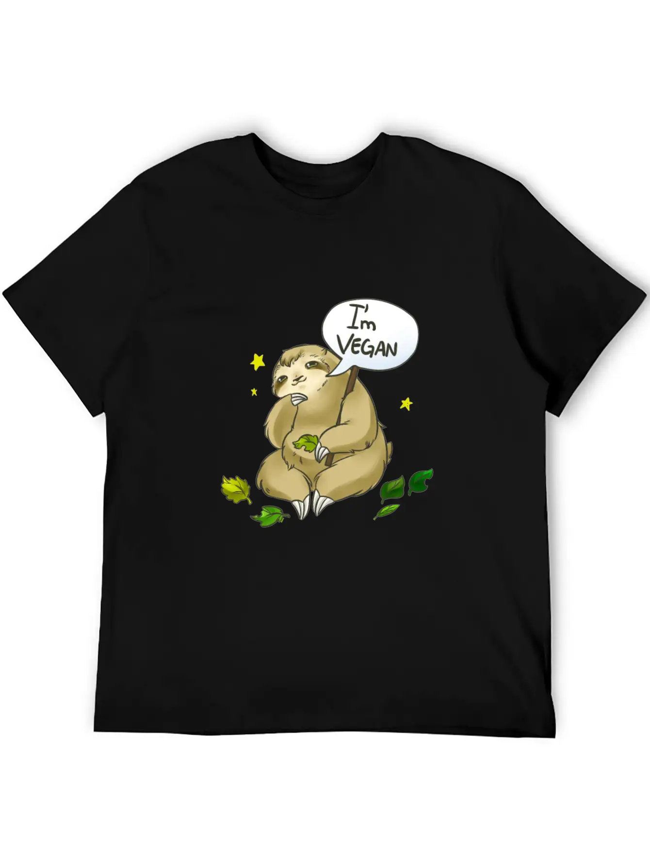 Sloths Are Vegan Vegetarian Unisex Casual T-Shirt – Clean Design For Daily Comfort