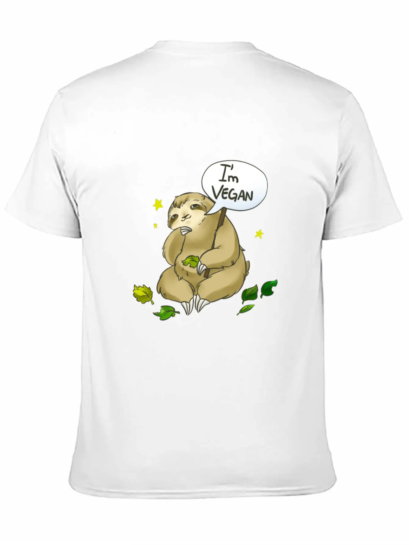 Sloths Are Vegan Vegetarian Unisex Casual T-Shirt – Clean Design For Daily Comfort