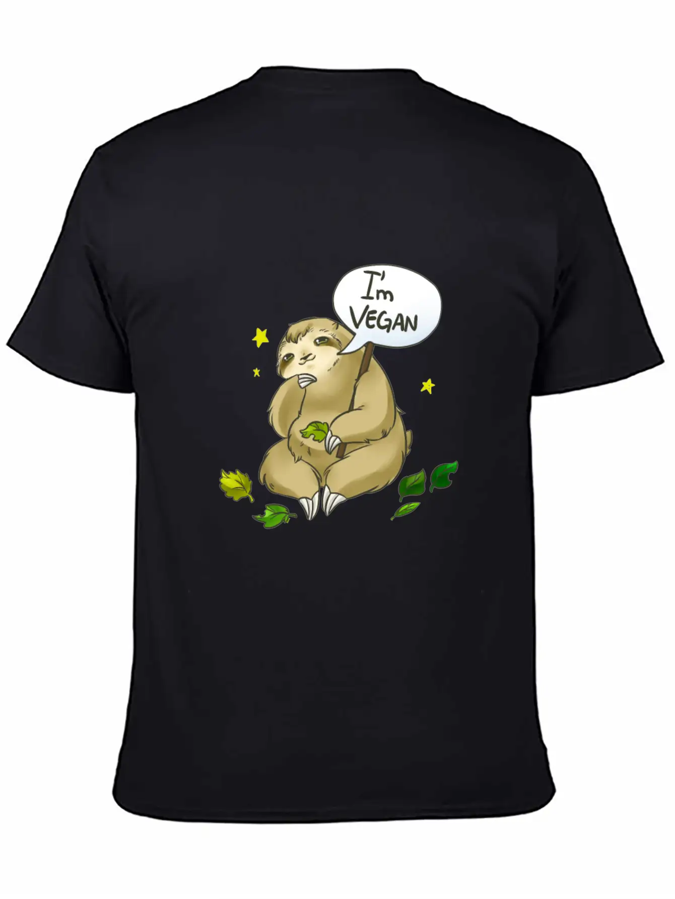 Sloths Are Vegan Vegetarian Unisex Casual T-Shirt – Clean Design For Daily Comfort