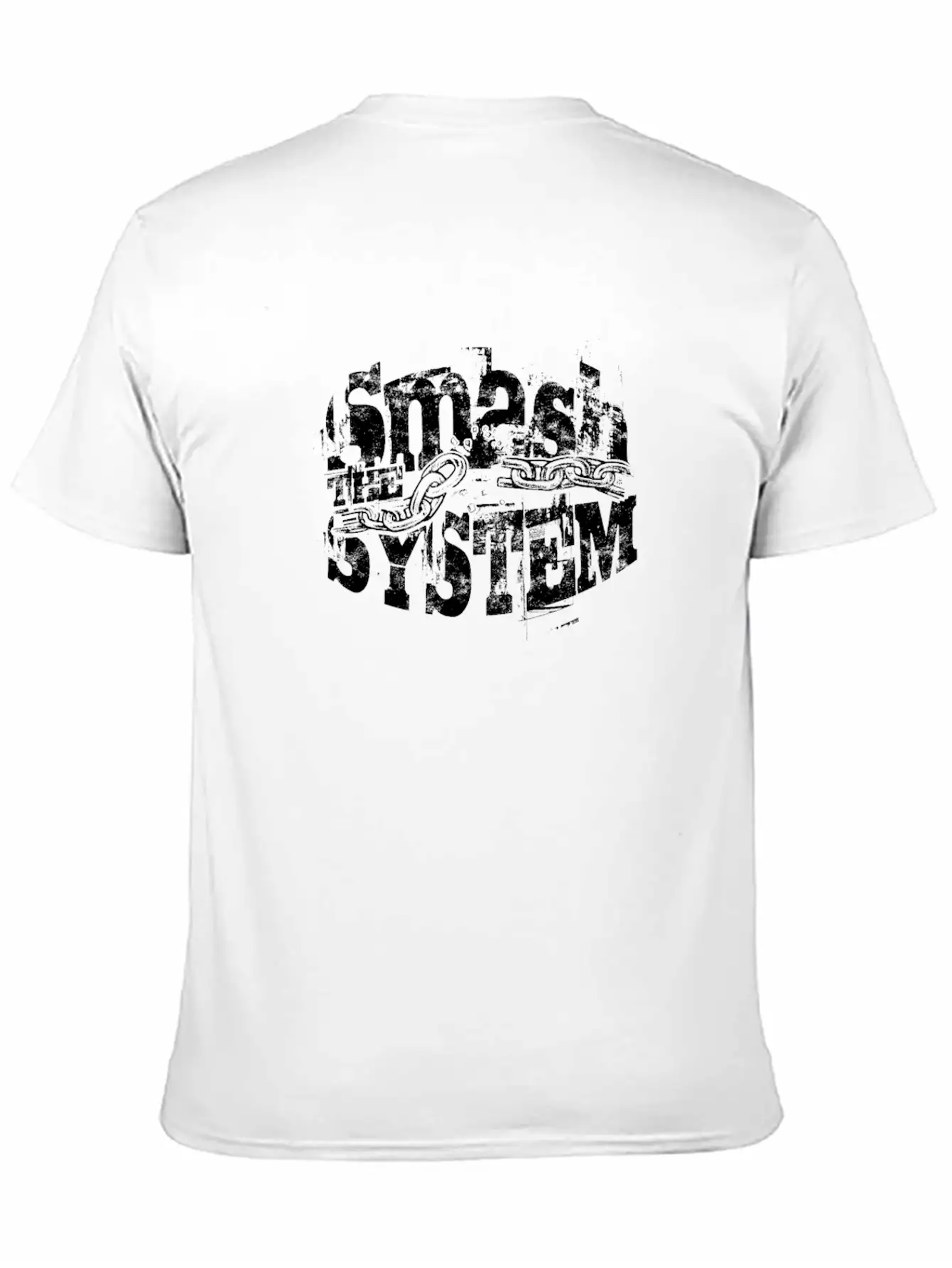 Smash The System - Punk Basic Graphic T-Shirt – Daily Comfort In Soft Cotton