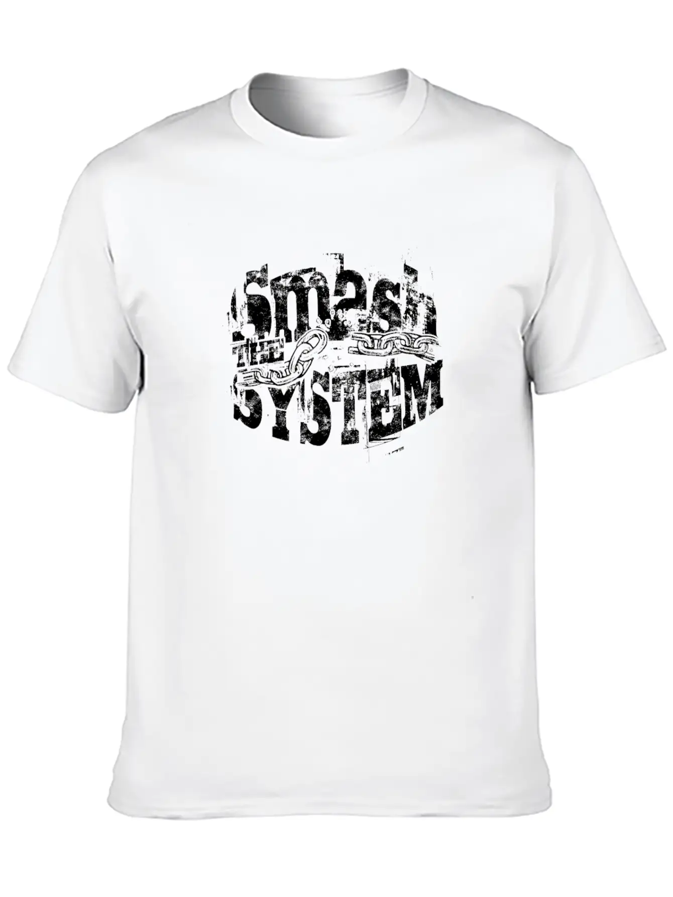 Smash The System - Punk Basic Graphic T-Shirt – Daily Comfort In Soft Cotton