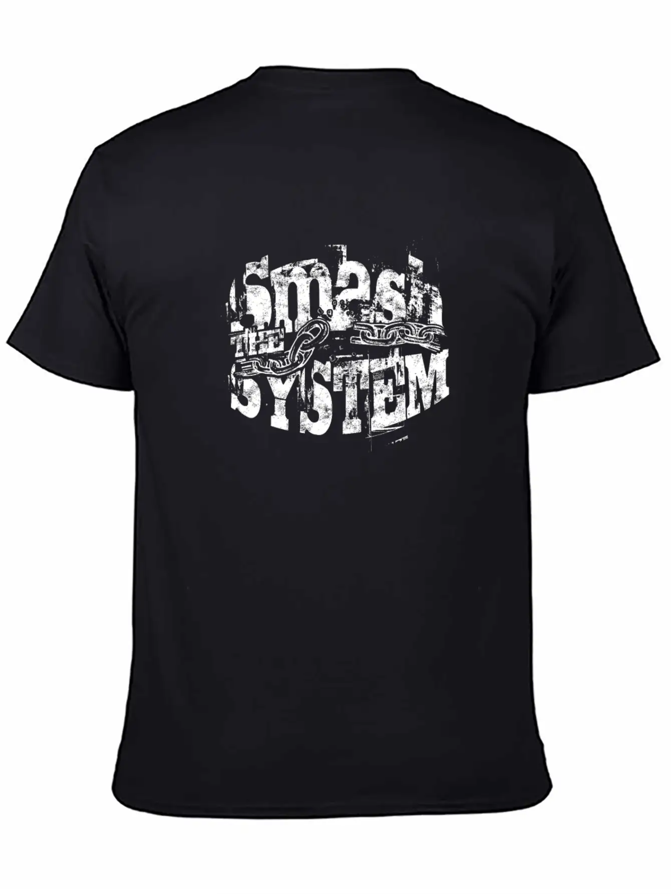 Smash The System - Punk Basic Graphic T-Shirt – Daily Comfort In Soft Cotton