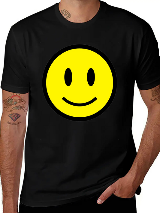 Smiley Face Icon 2c Lightweight Cotton T-Shirt – Daily Comfort Graphic Shirt