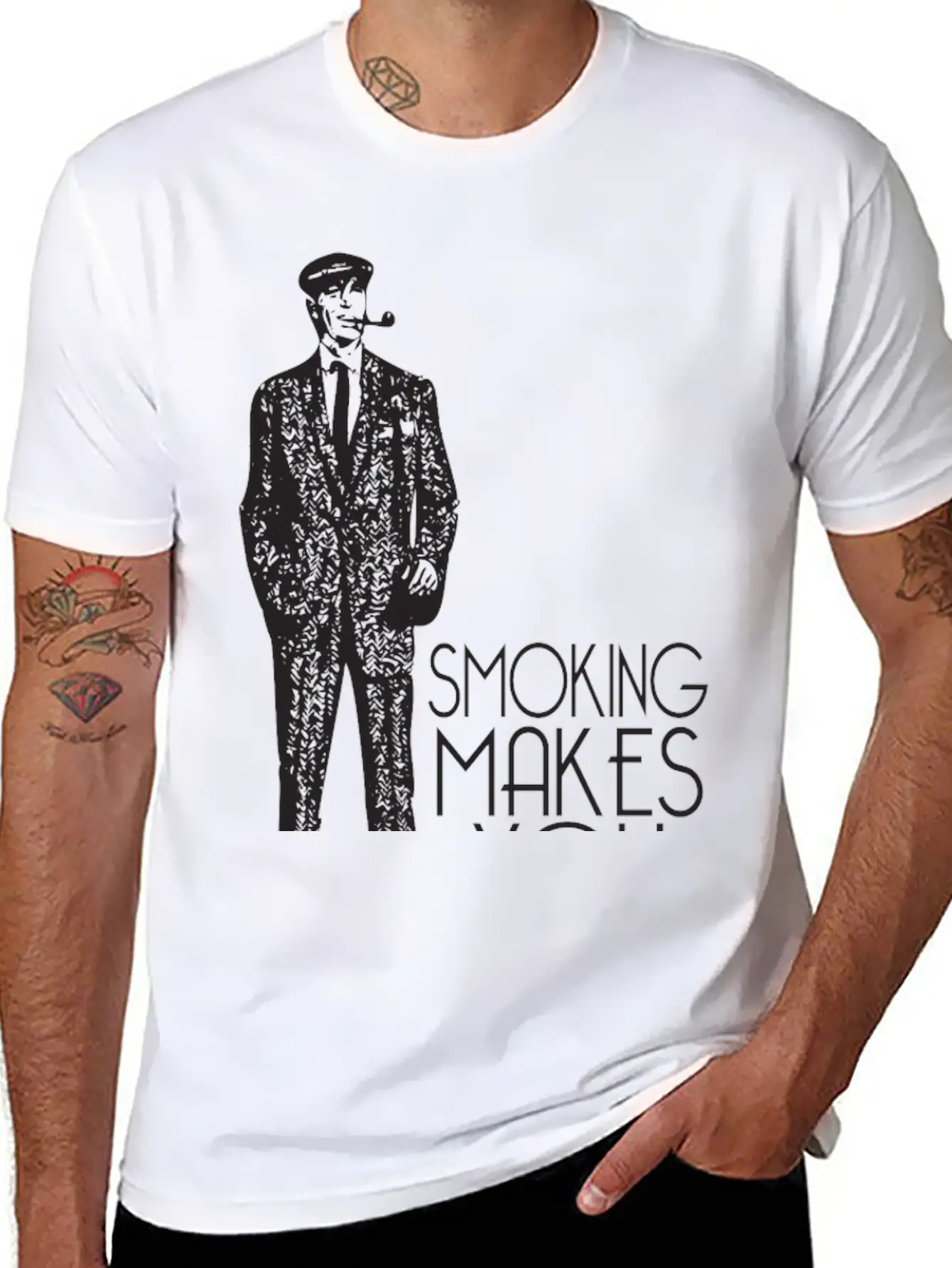 Smoking Makes You Tall Unisex Casual T-Shirt – Clean Design For Daily Comfort