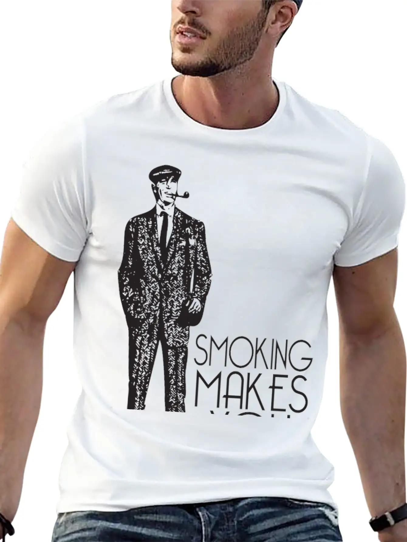 Smoking Makes You Tall Unisex Casual T-Shirt – Clean Design For Daily Comfort