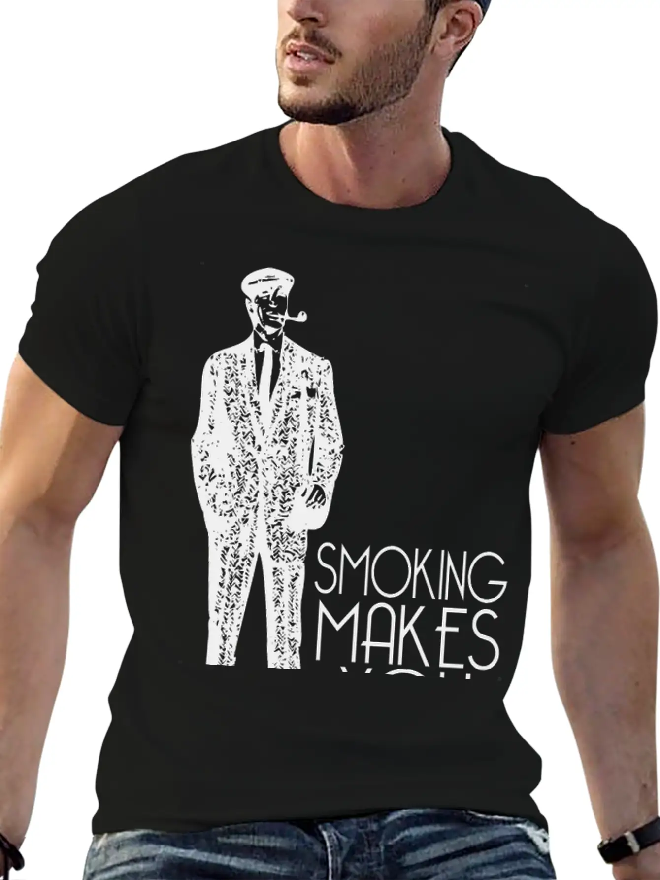 Smoking Makes You Tall Unisex Casual T-Shirt – Clean Design For Daily Comfort