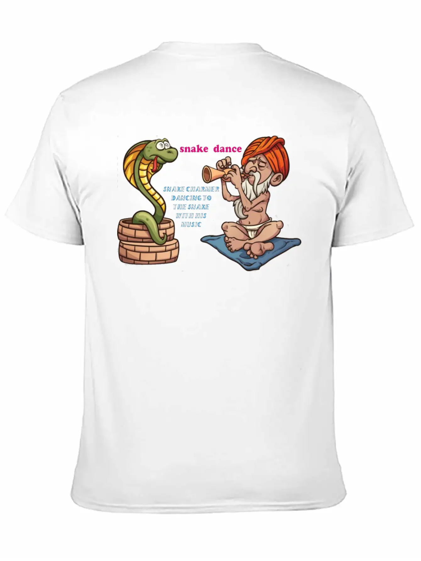Snake Charmer With Snake Dancing Classic Fit Graphic Tee For Daily Comfort – Unisex Cotton Shirt