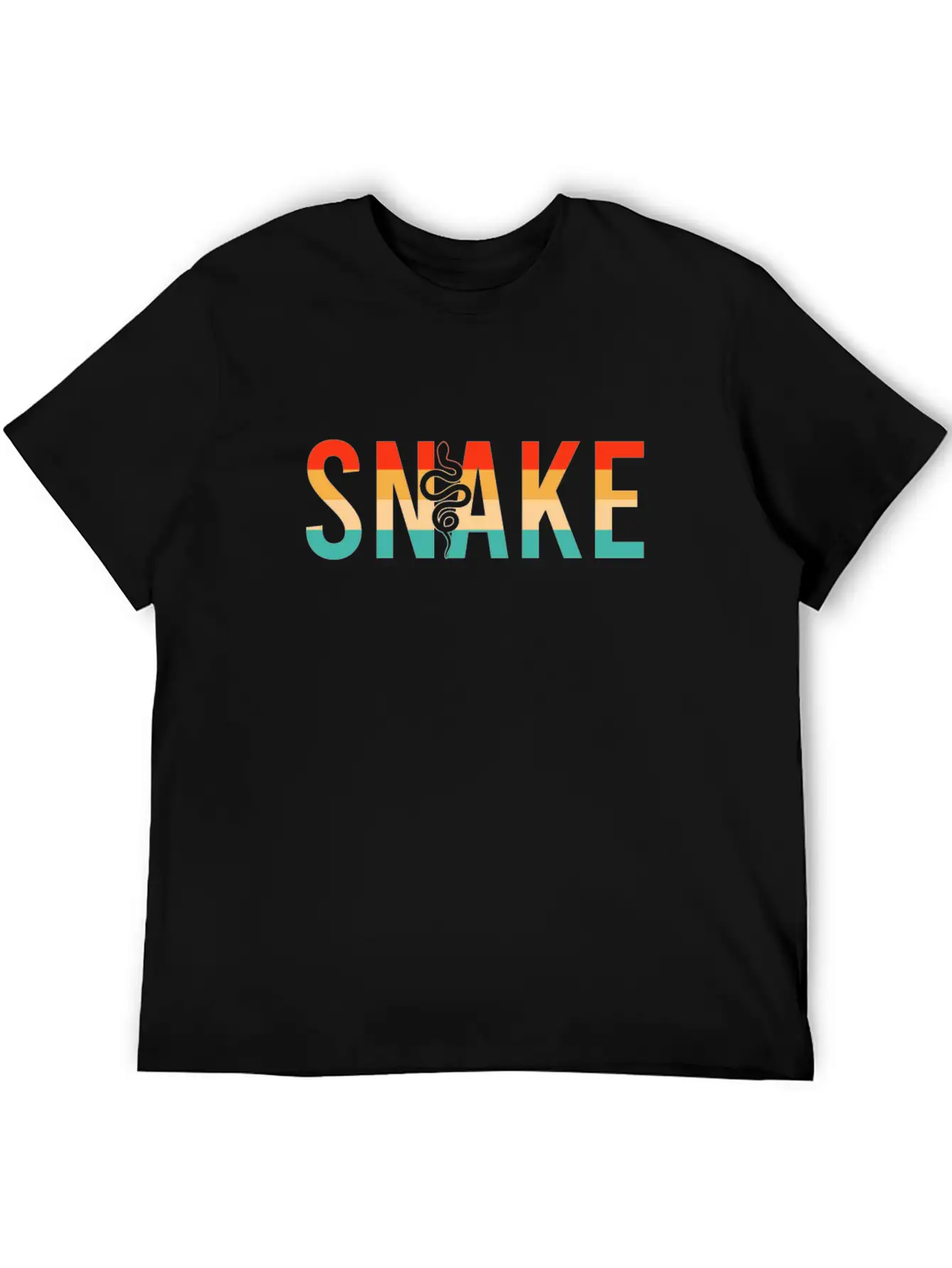 Snake Retro Modern Fit Casual T-Shirt – Clean And Versatile Design