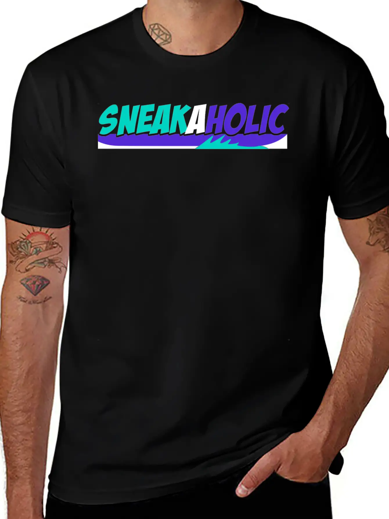 Sneakaholic Graphic Modern Fit Casual T-Shirt – Clean And Versatile Design