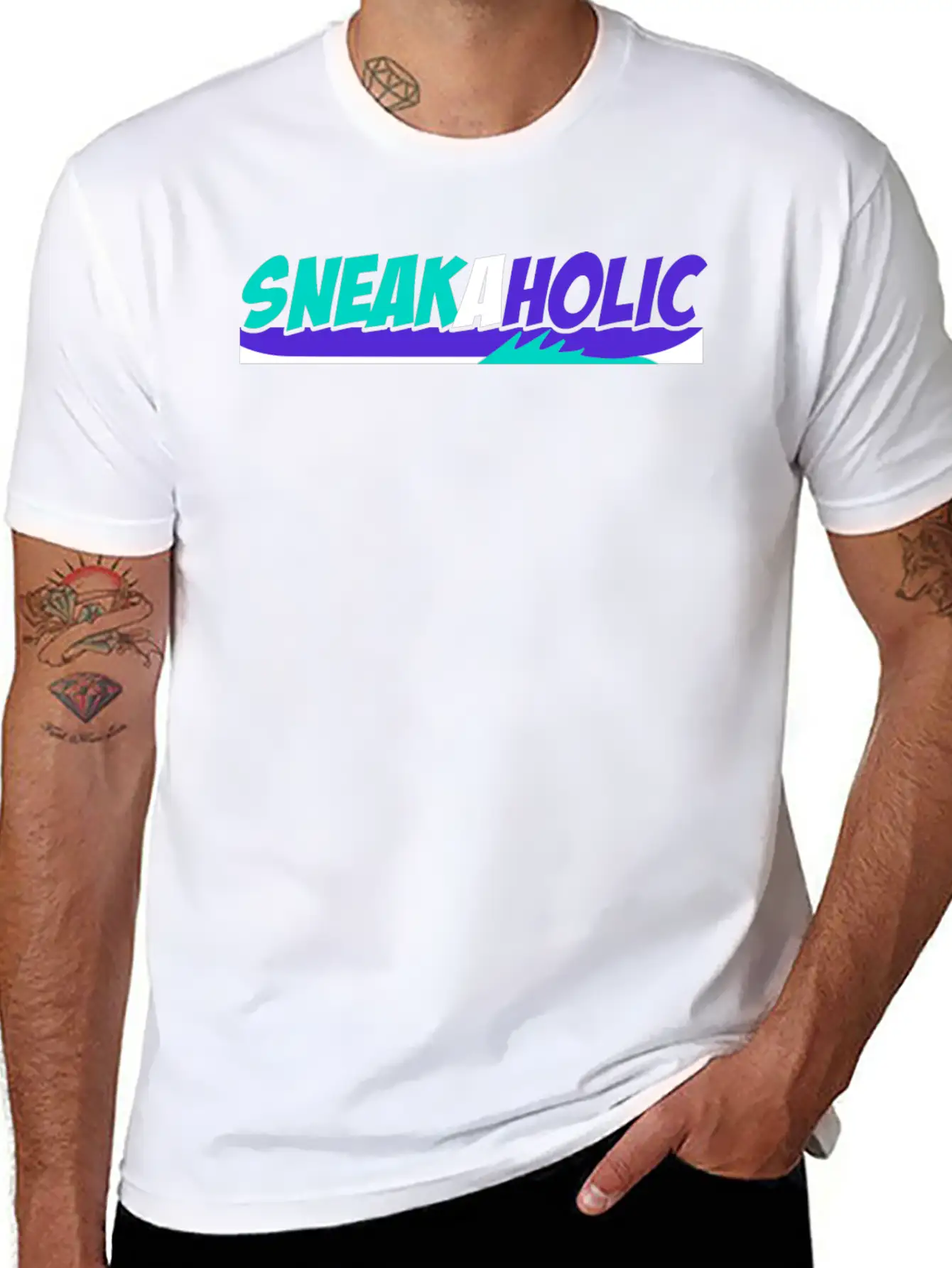 Sneakaholic Graphic Modern Fit Casual T-Shirt – Clean And Versatile Design
