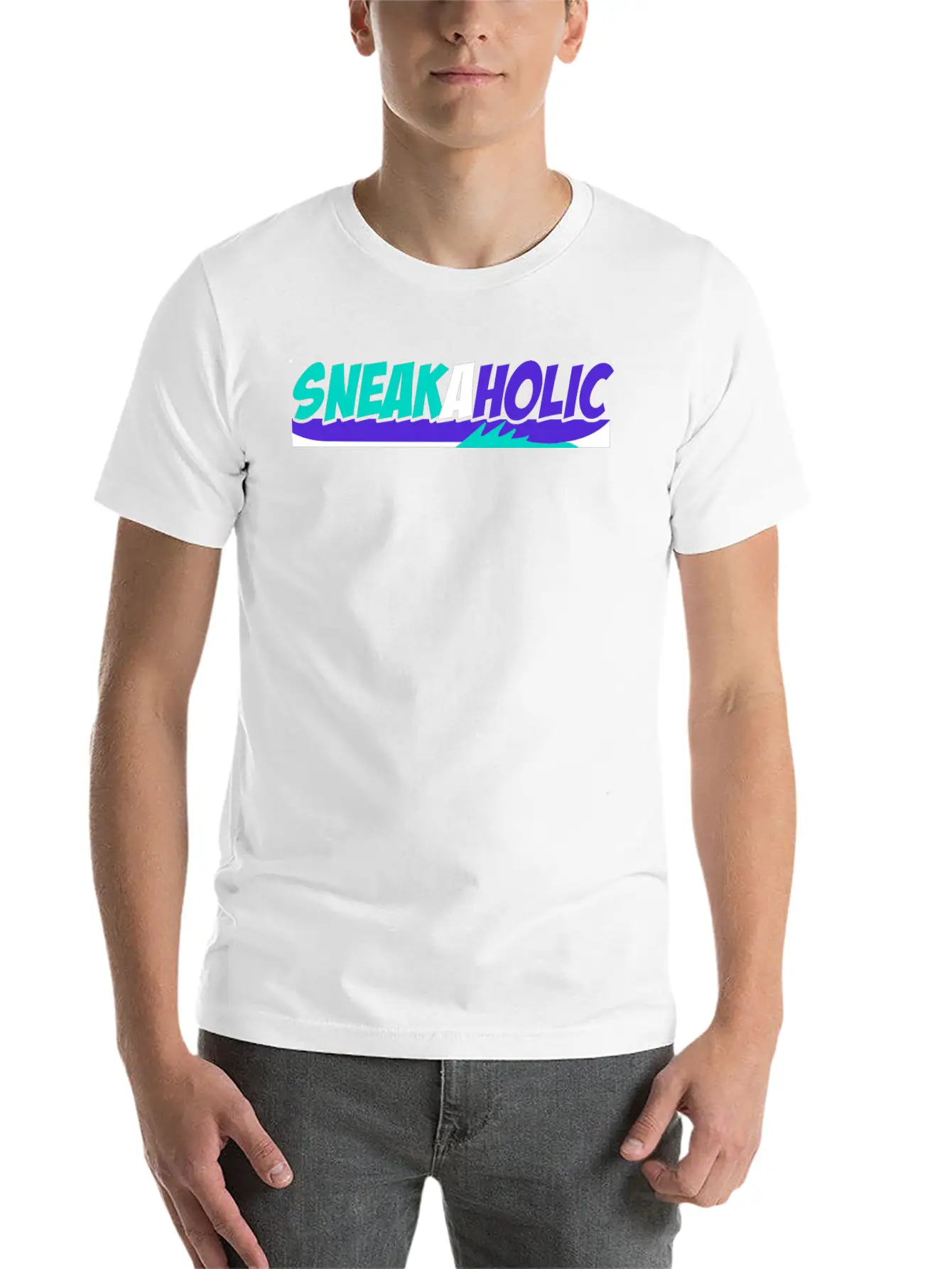 Sneakaholic Graphic Modern Fit Casual T-Shirt – Clean And Versatile Design