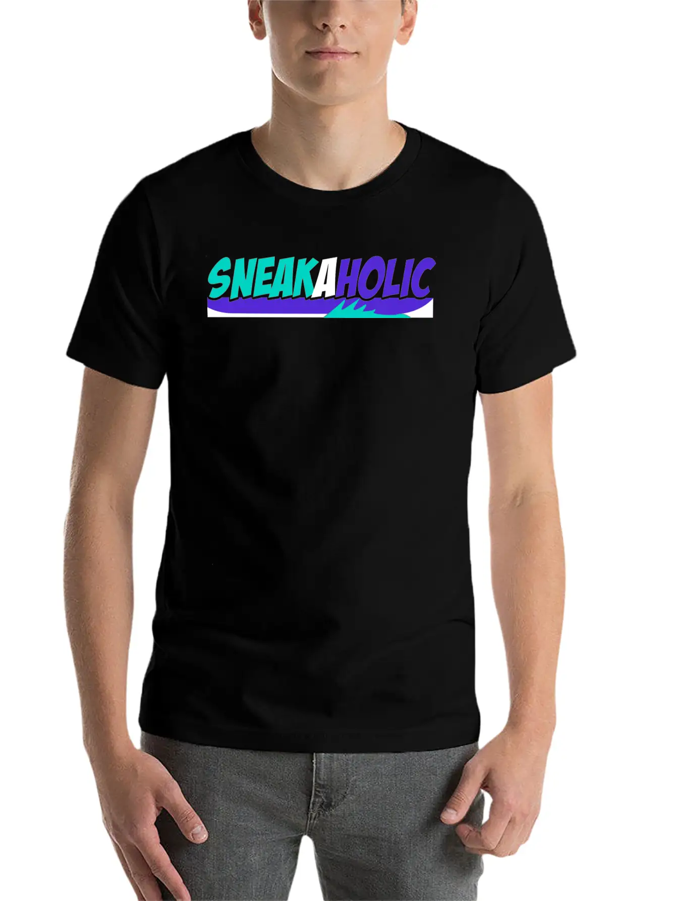 Sneakaholic Graphic Modern Fit Casual T-Shirt – Clean And Versatile Design