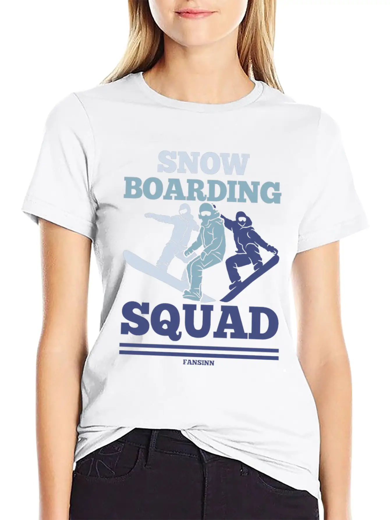 Snow Boarding Squad Soft Cotton Short Sleeve Tee – Unisex Wardrobe Staple