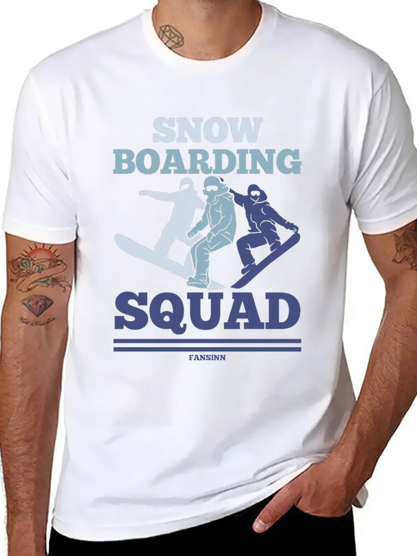 Snow Boarding Squad Soft Cotton Short Sleeve Tee – Unisex Wardrobe Staple