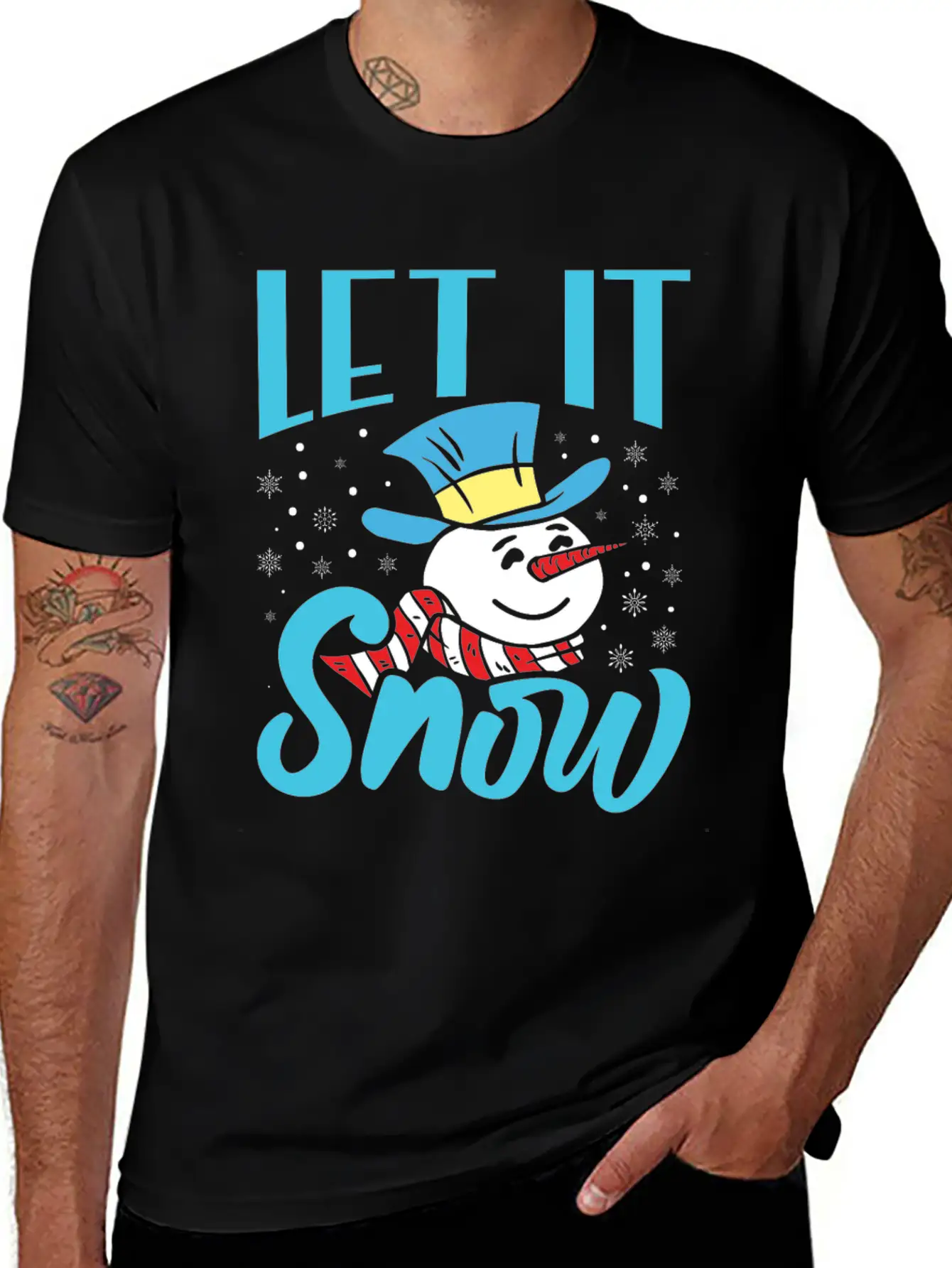 Snow Fever Snowman Let It Snow Funny Frozen Lightweight Cotton T-Shirt – Daily Comfort Graphic Shirt