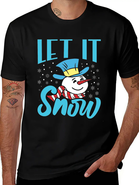 Snow Fever Snowman Let It Snow Funny Frozen Lightweight Cotton T-Shirt – Daily Comfort Graphic Shirt