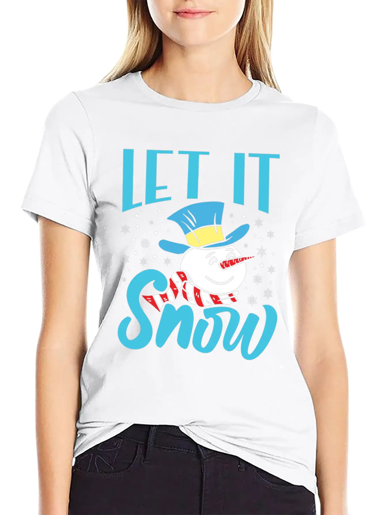 Snow Fever Snowman Let It Snow Funny Frozen Lightweight Cotton T-Shirt – Daily Comfort Graphic Shirt