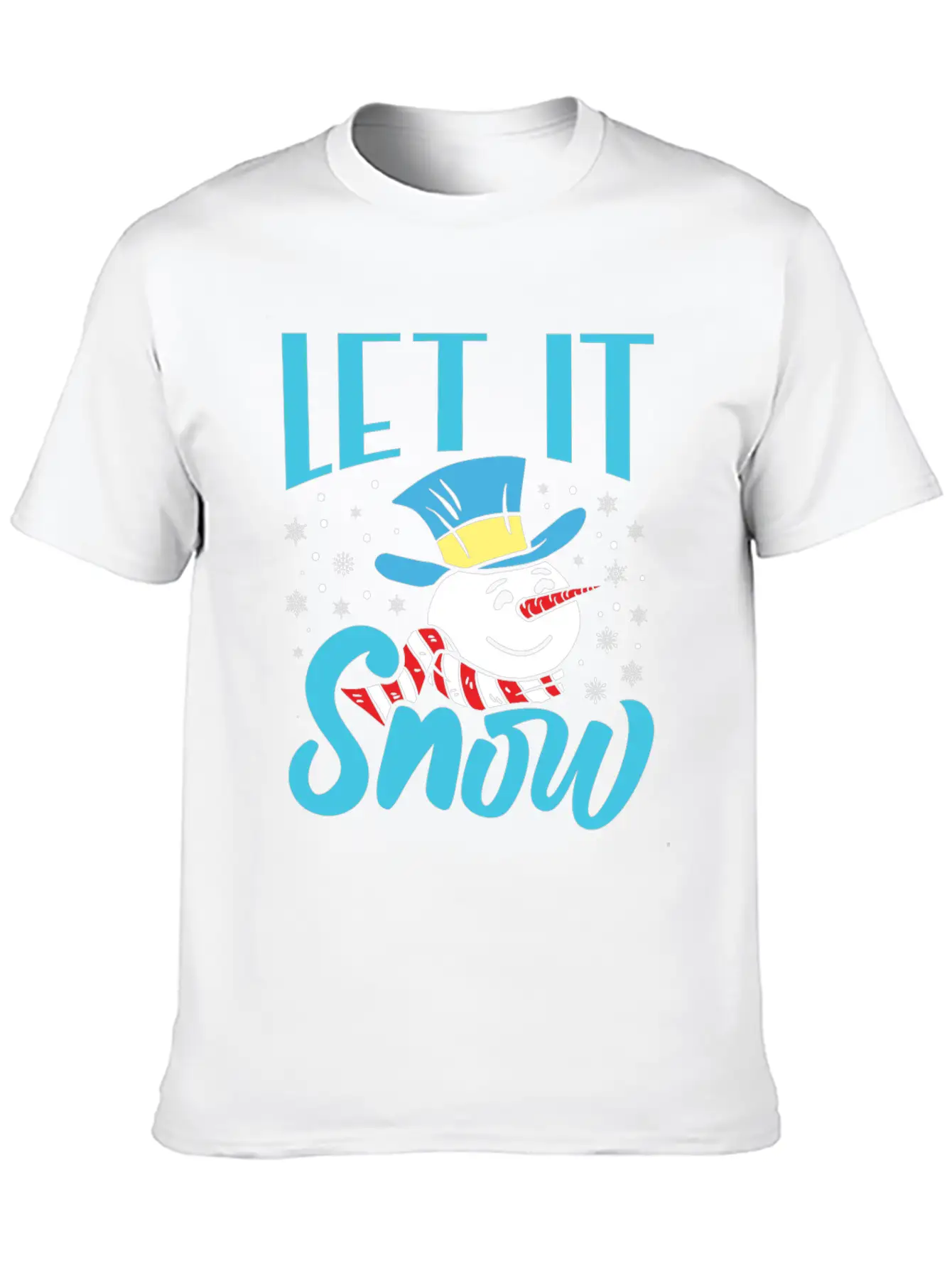 Snow Fever Snowman Let It Snow Funny Frozen Lightweight Cotton T-Shirt – Daily Comfort Graphic Shirt