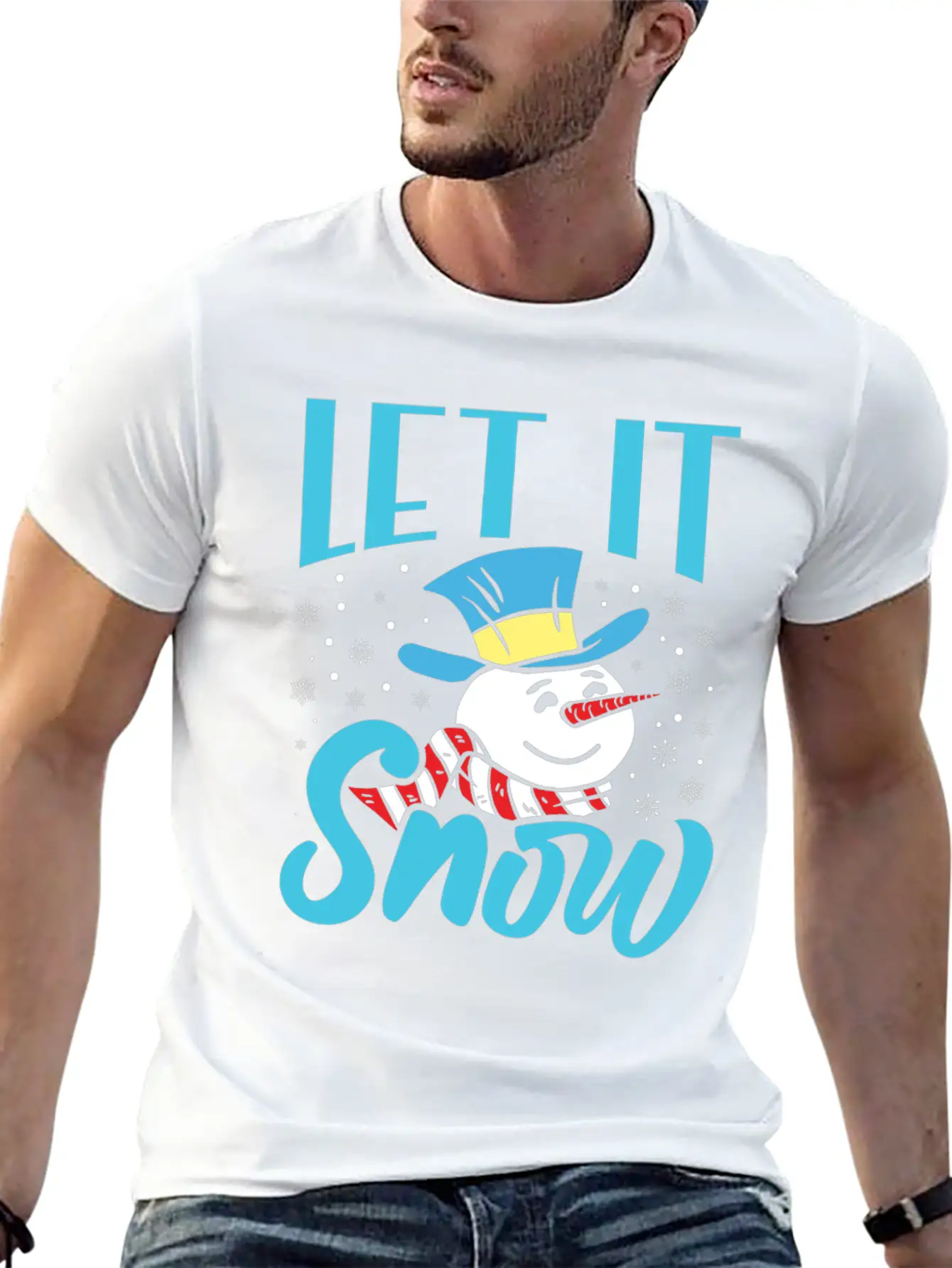 Snow Fever Snowman Let It Snow Funny Frozen Lightweight Cotton T-Shirt – Daily Comfort Graphic Shirt