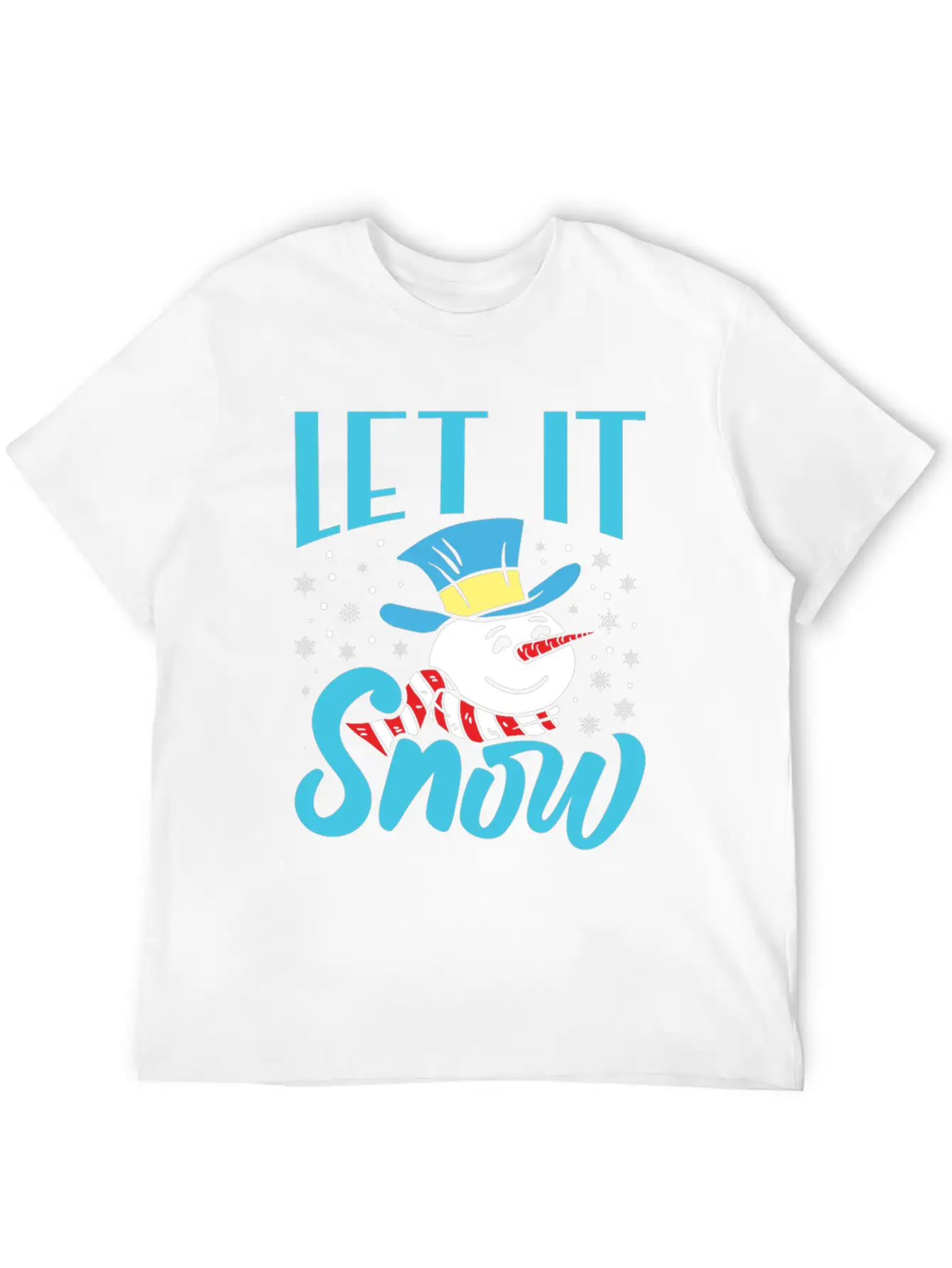 Snow Fever Snowman Let It Snow Funny Frozen Lightweight Cotton T-Shirt – Daily Comfort Graphic Shirt