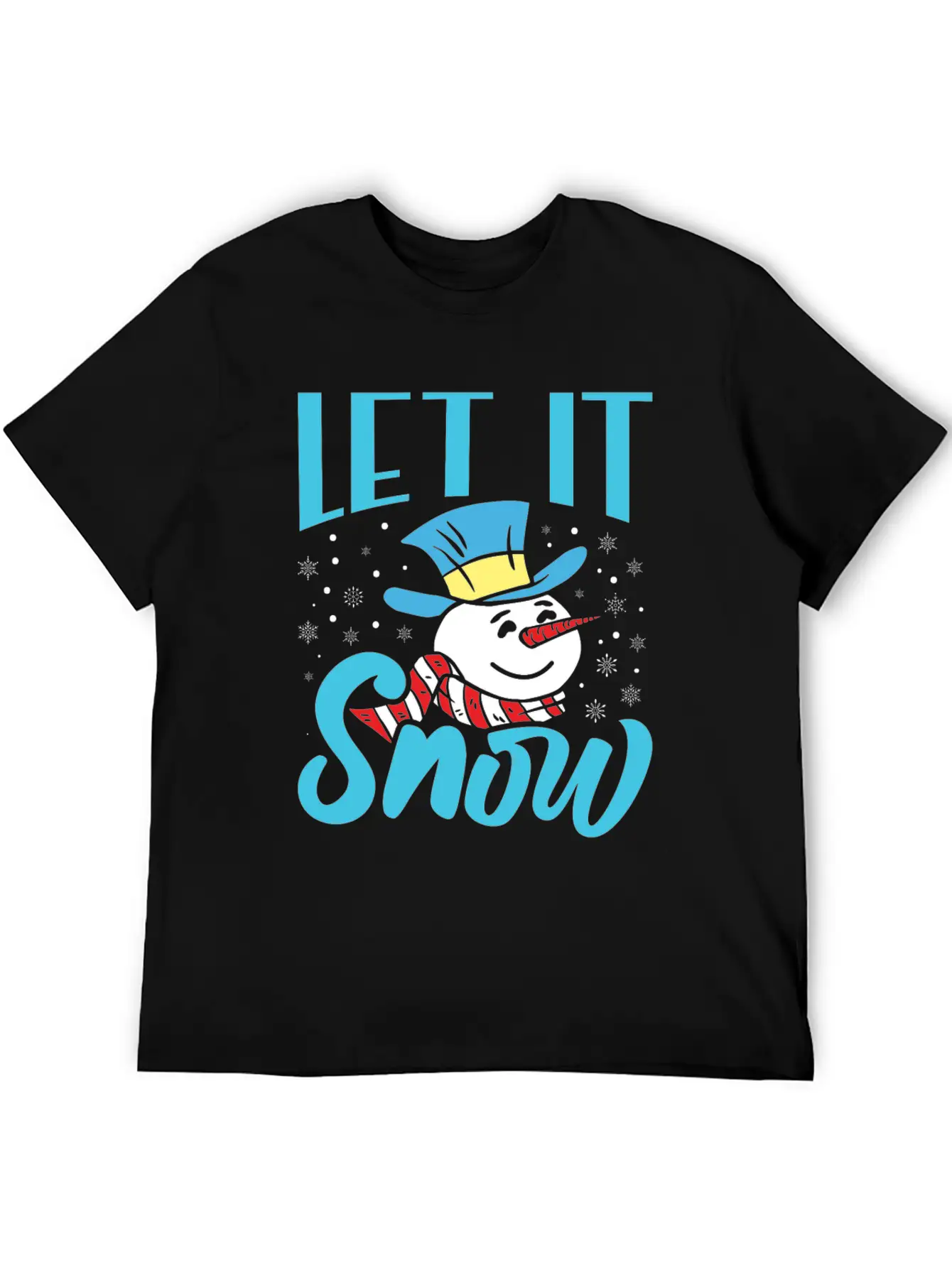 Snow Fever Snowman Let It Snow Funny Frozen Lightweight Cotton T-Shirt – Daily Comfort Graphic Shirt