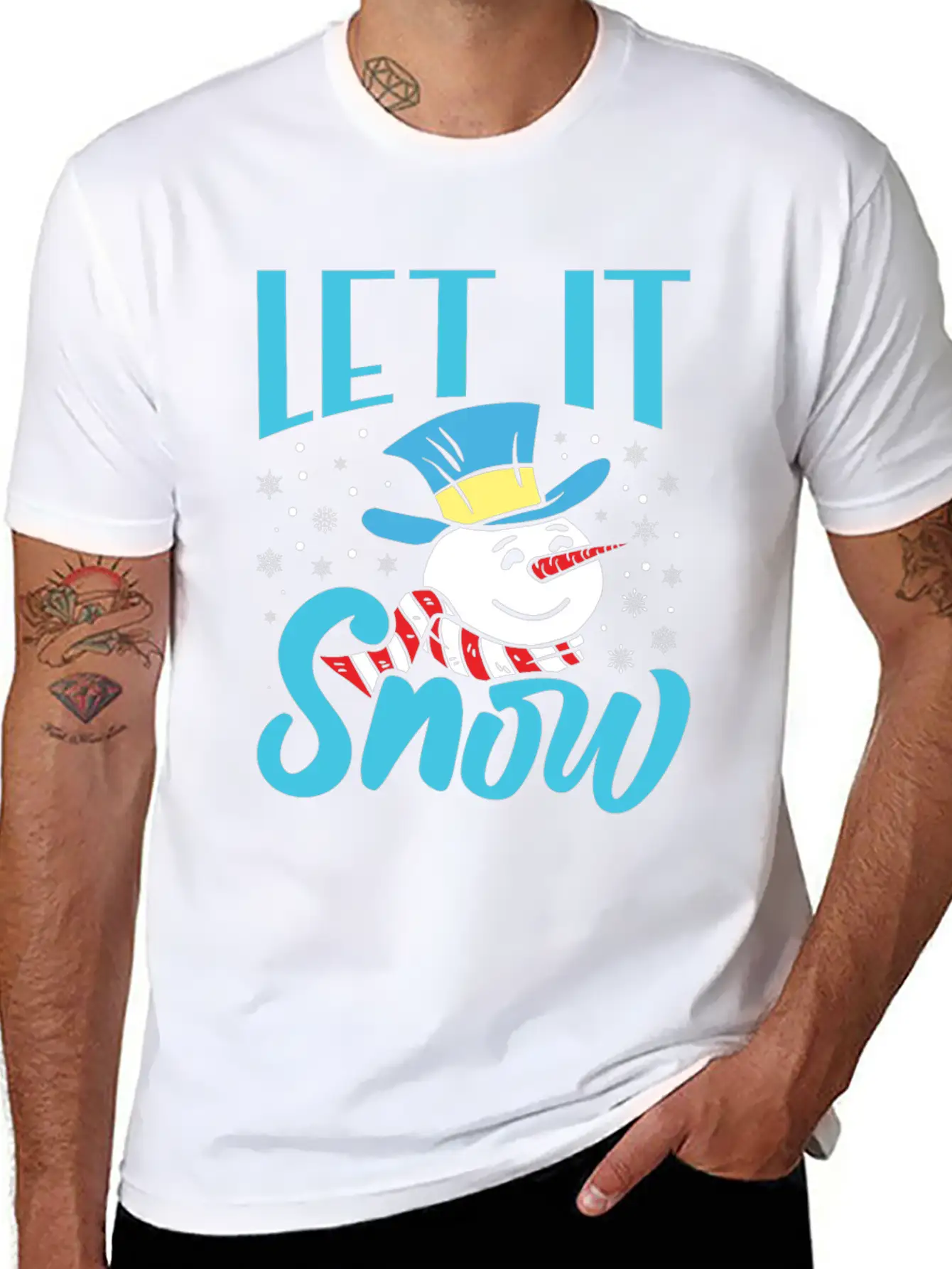 Snow Fever Snowman Let It Snow Funny Frozen Lightweight Cotton T-Shirt – Daily Comfort Graphic Shirt