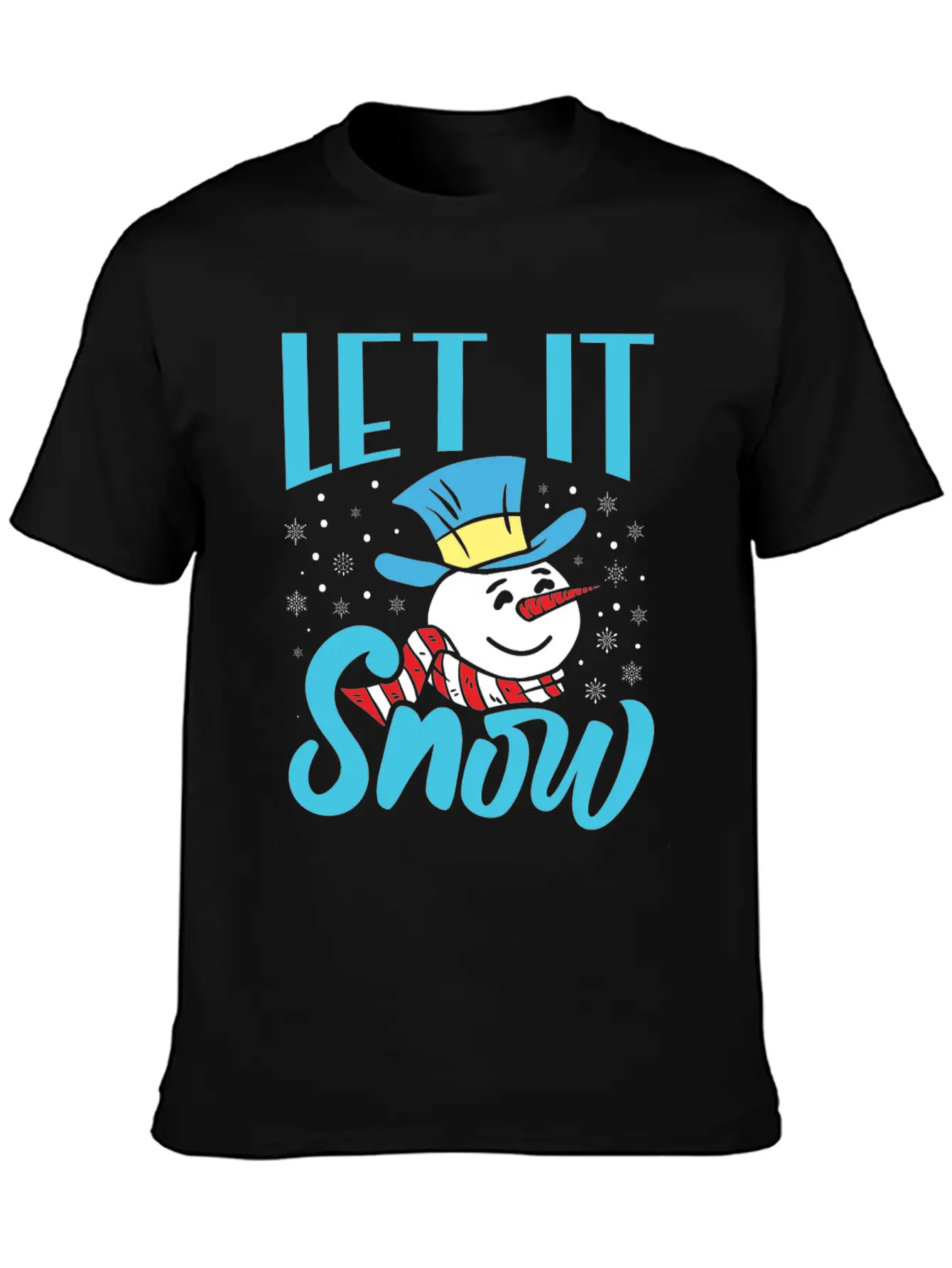 Snow Fever Snowman Let It Snow Funny Frozen Lightweight Cotton T-Shirt – Daily Comfort Graphic Shirt