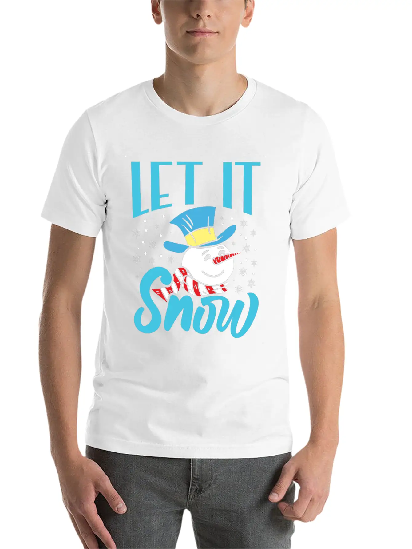 Snow Fever Snowman Let It Snow Funny Frozen Lightweight Cotton T-Shirt – Daily Comfort Graphic Shirt