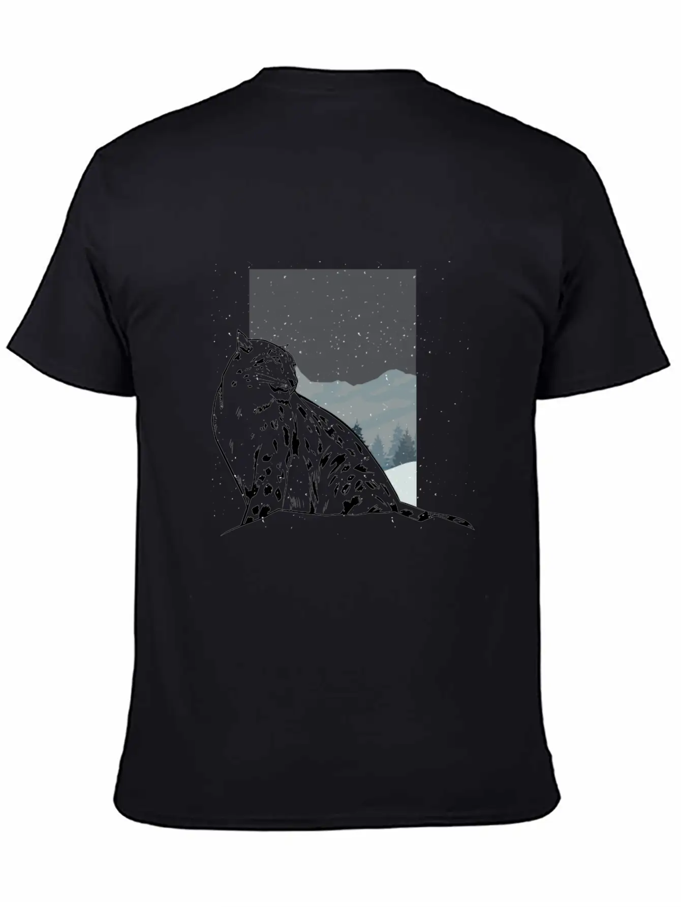 Snow Leopard Essential Cotton Tee For Daily Outfits – Unisex Style