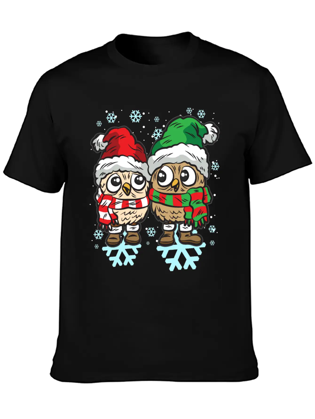 SNOW OWL COUPLE WINTER DRESS Classic Fit Graphic Tee For Daily Comfort – Unisex Cotton Shirt