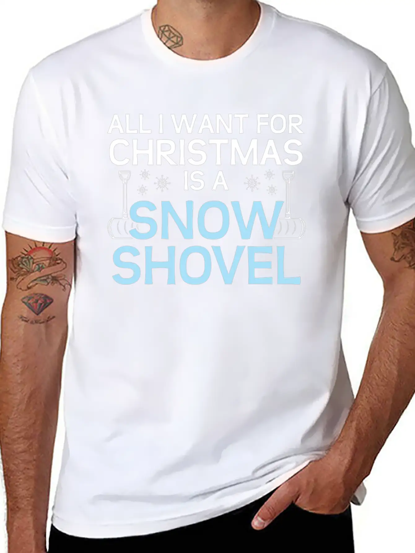 Snow Shovel Winter Ice Christmas Gift Classic Fit Graphic Tee For Daily Comfort – Unisex Cotton Shirt