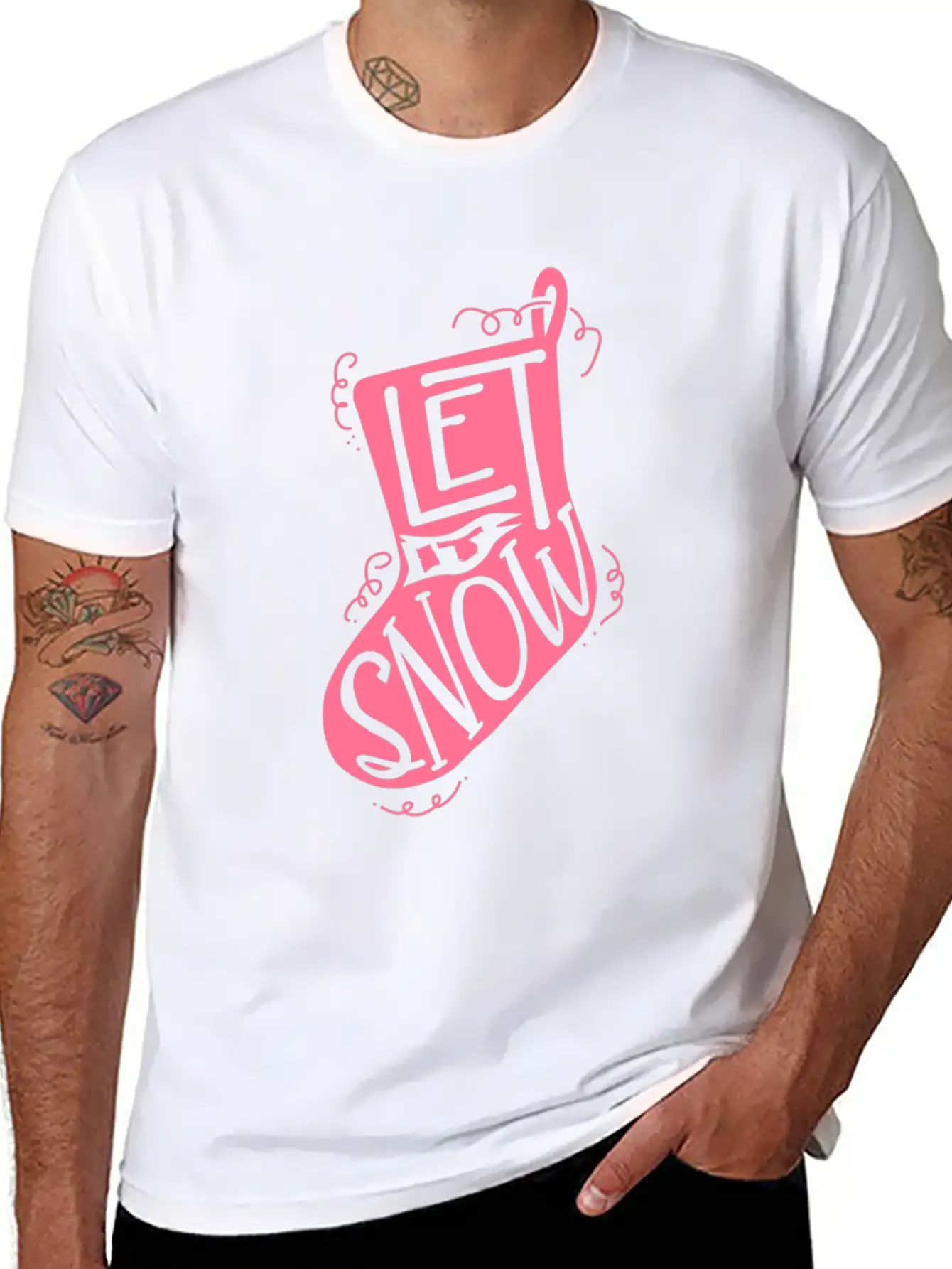 Snow Winter Sock Stylish Everyday T-Shirt – Unisex Basic Cotton Tee