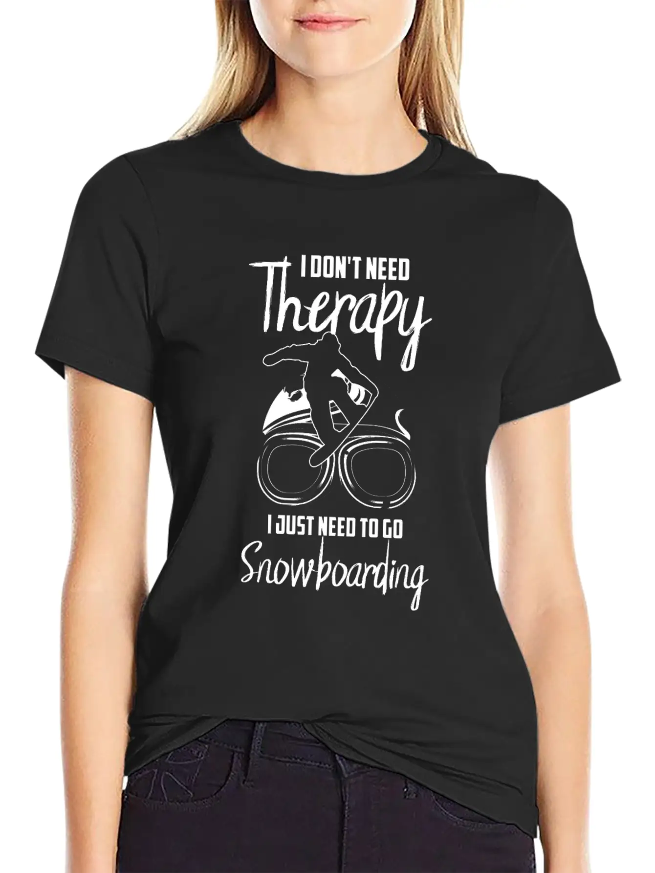Snowboarding Therapy Unisex Casual T-Shirt – Clean Design For Daily Comfort