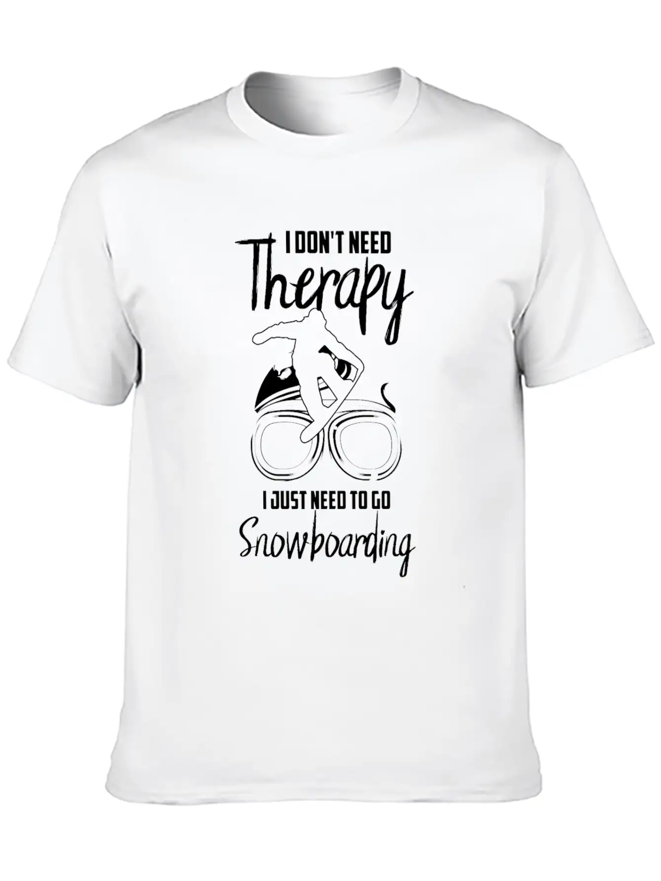 Snowboarding Therapy Unisex Casual T-Shirt – Clean Design For Daily Comfort
