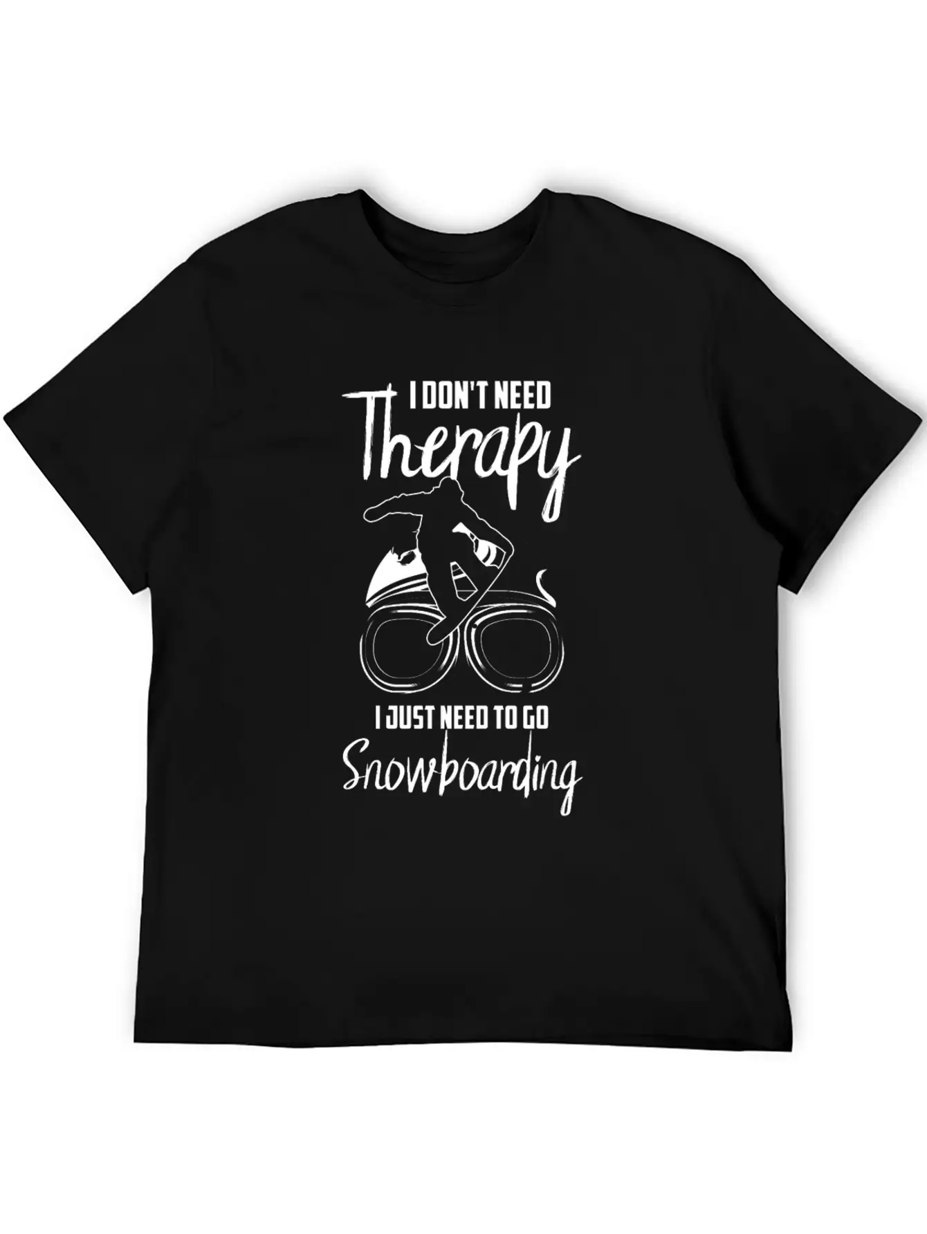 Snowboarding Therapy Unisex Casual T-Shirt – Clean Design For Daily Comfort