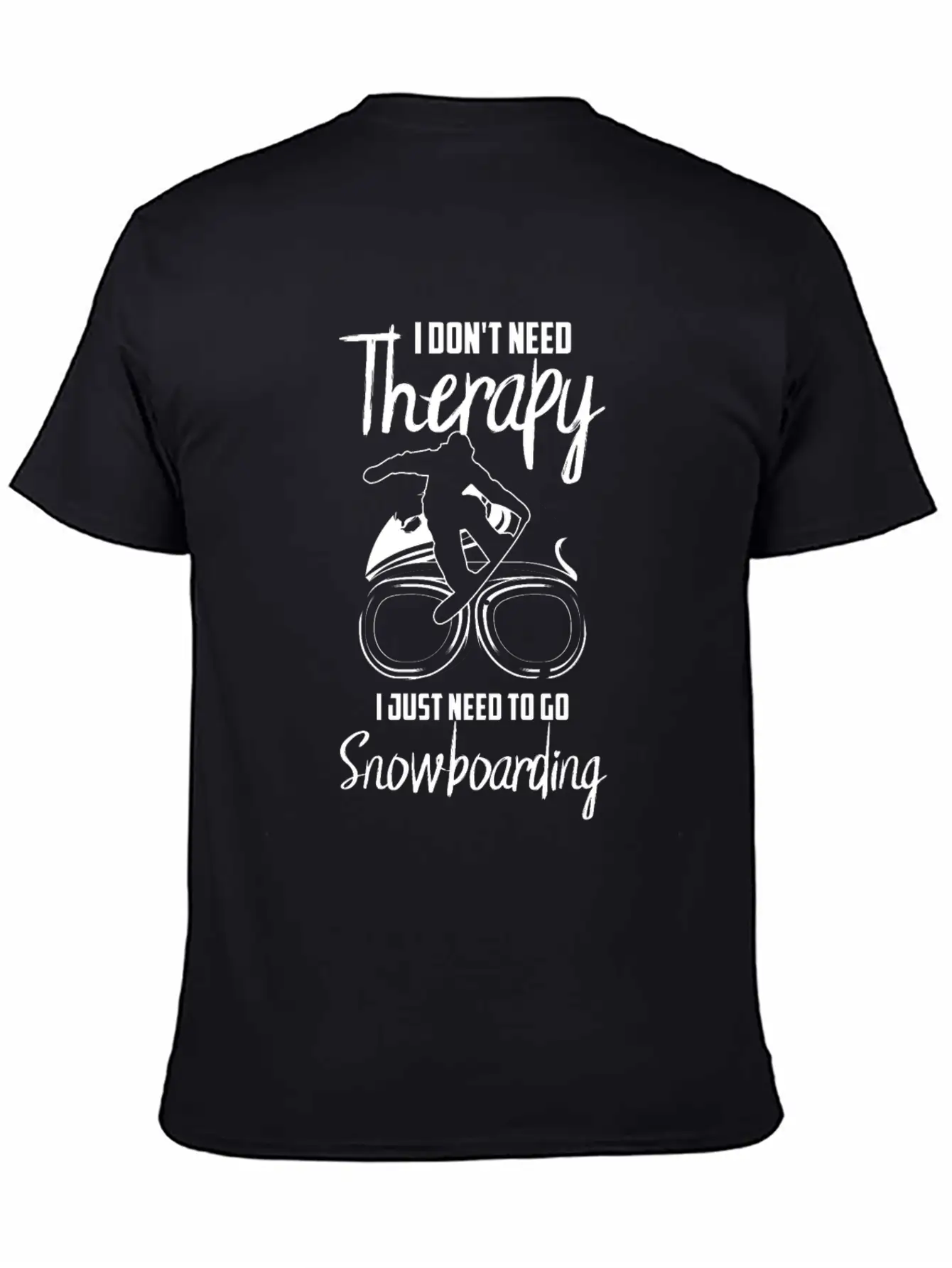 Snowboarding Therapy Unisex Casual T-Shirt – Clean Design For Daily Comfort