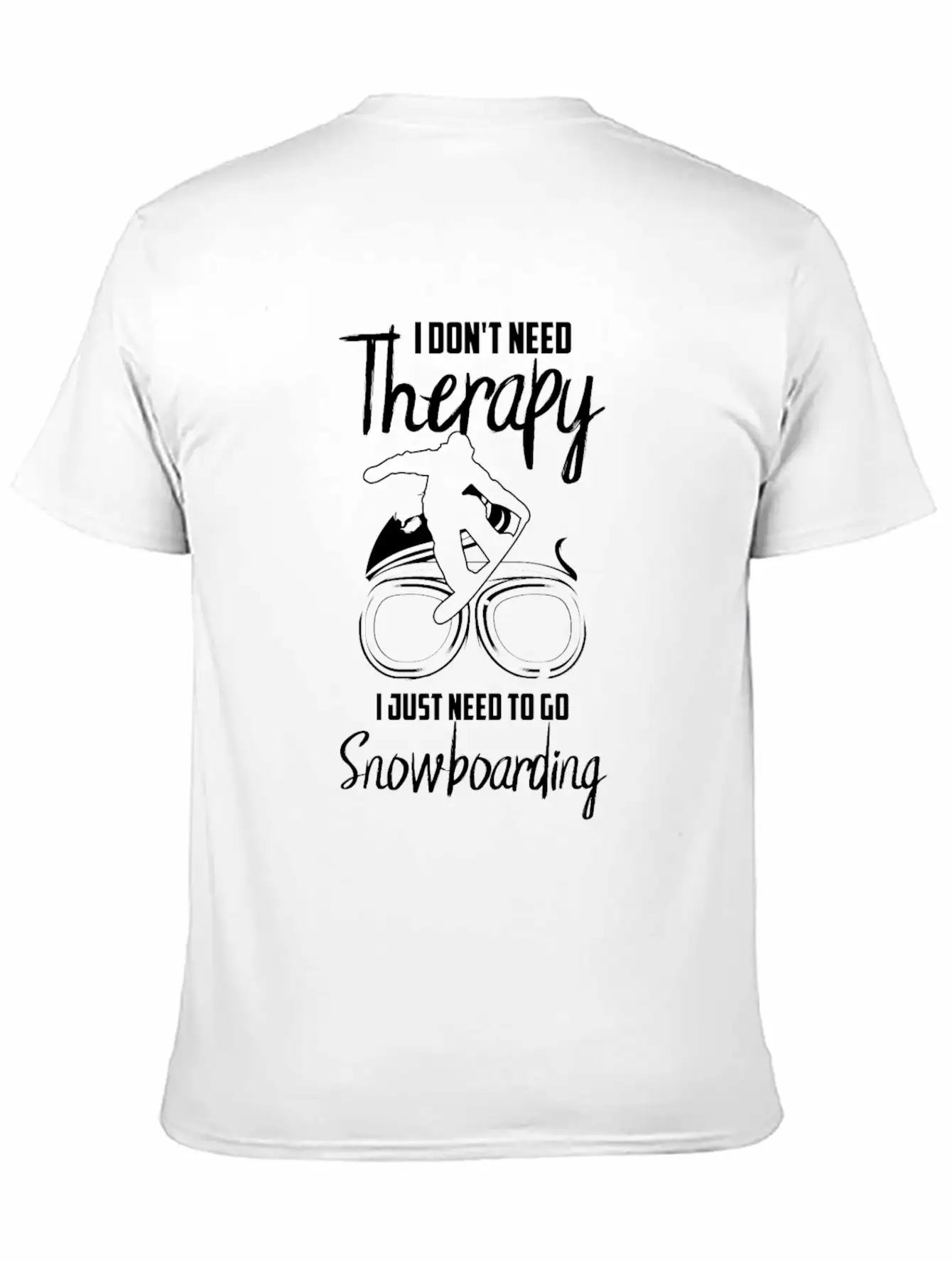 Snowboarding Therapy Unisex Casual T-Shirt – Clean Design For Daily Comfort