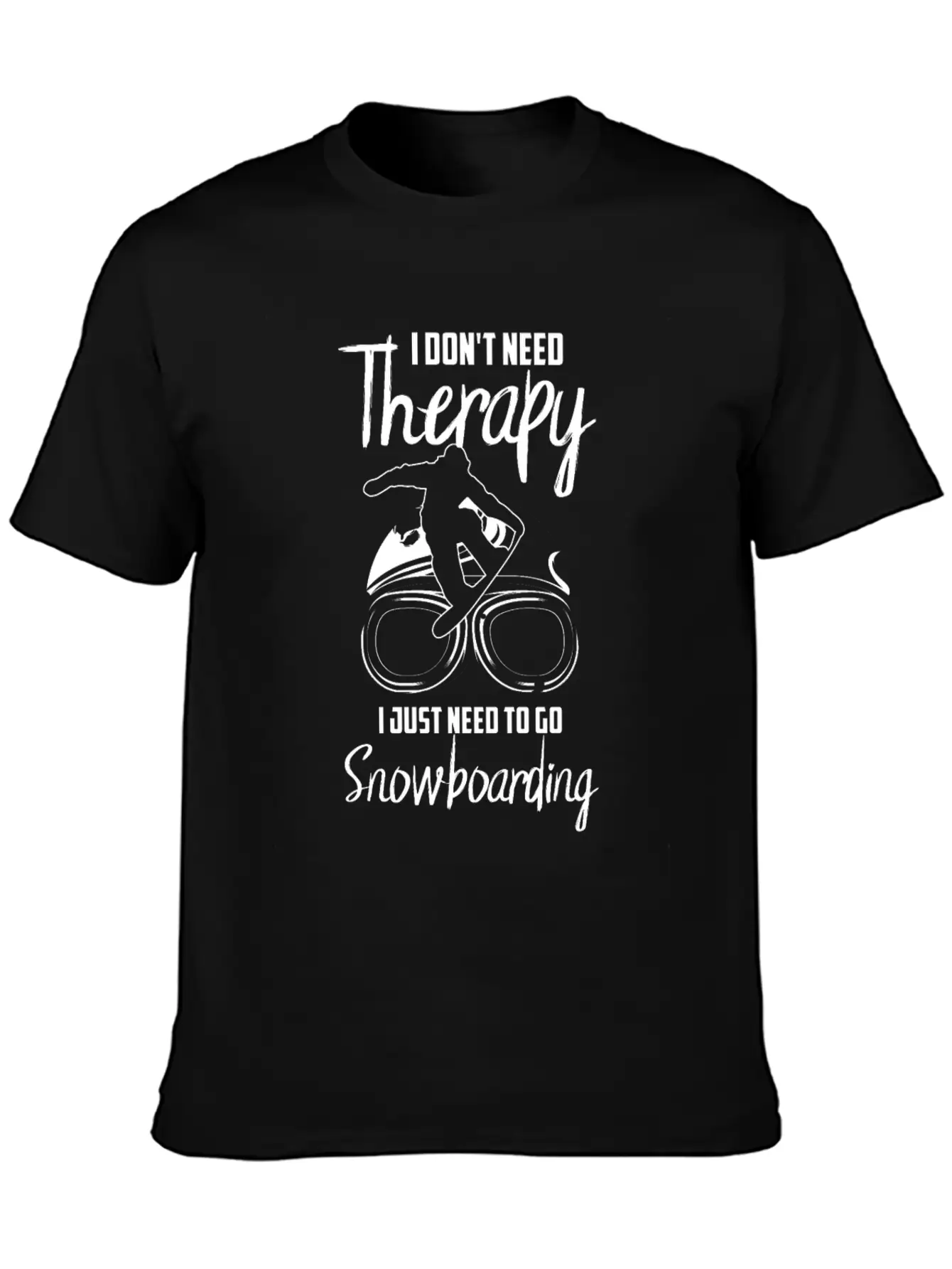 Snowboarding Therapy Unisex Casual T-Shirt – Clean Design For Daily Comfort