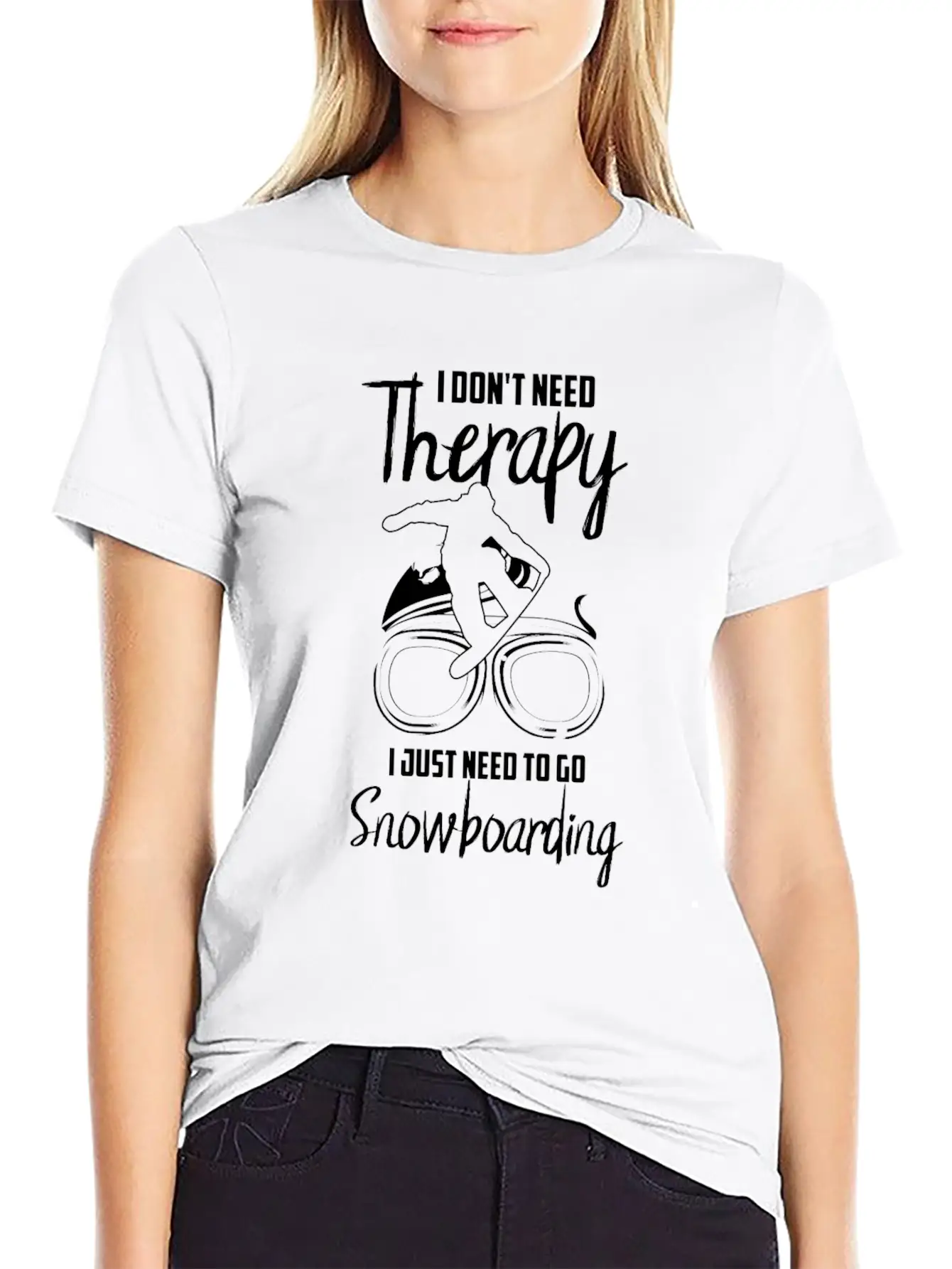 Snowboarding Therapy Unisex Casual T-Shirt – Clean Design For Daily Comfort