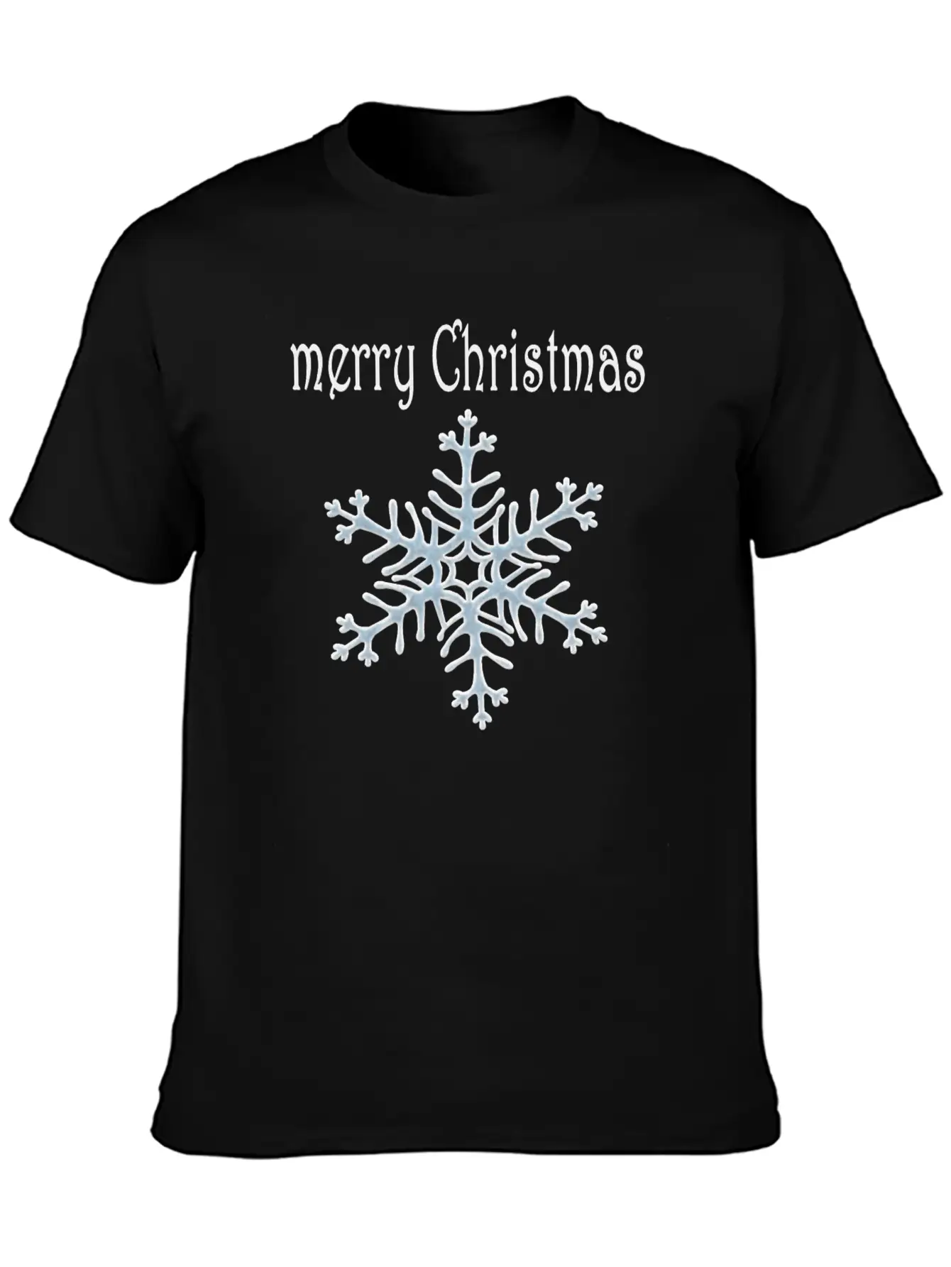 Snowflake Design Basic Graphic T-Shirt – Daily Comfort In Soft Cotton