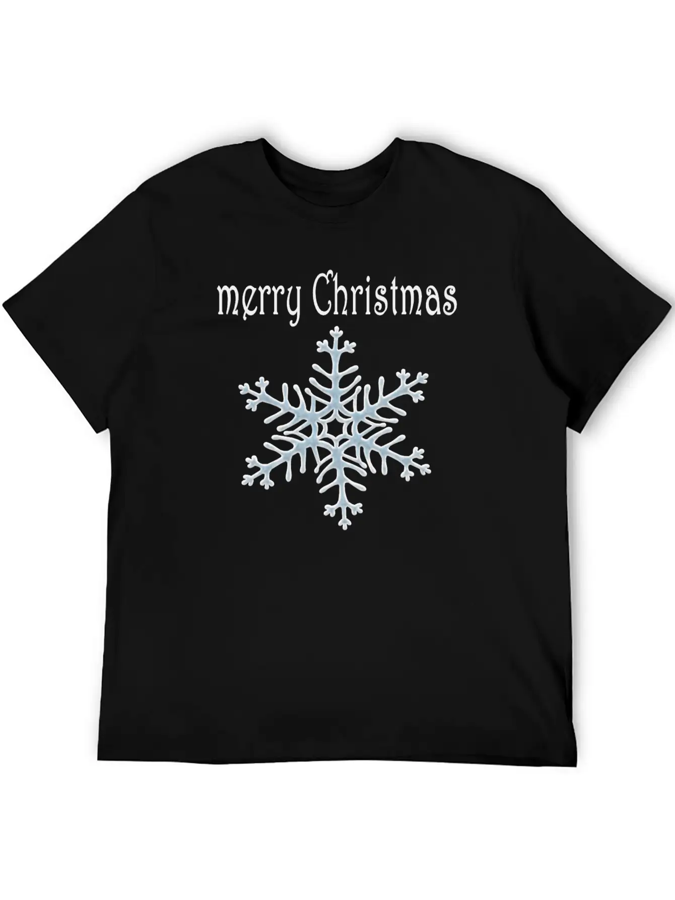 Snowflake Design Basic Graphic T-Shirt – Daily Comfort In Soft Cotton