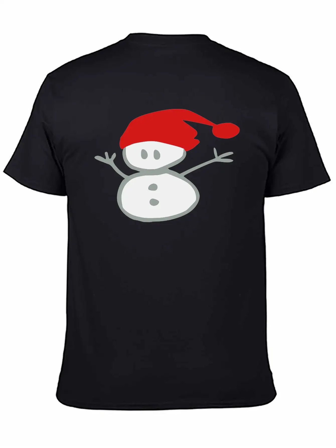 Snowman & Santa_hat Vector Art Soft Cotton Short Sleeve Tee – Unisex Wardrobe Staple