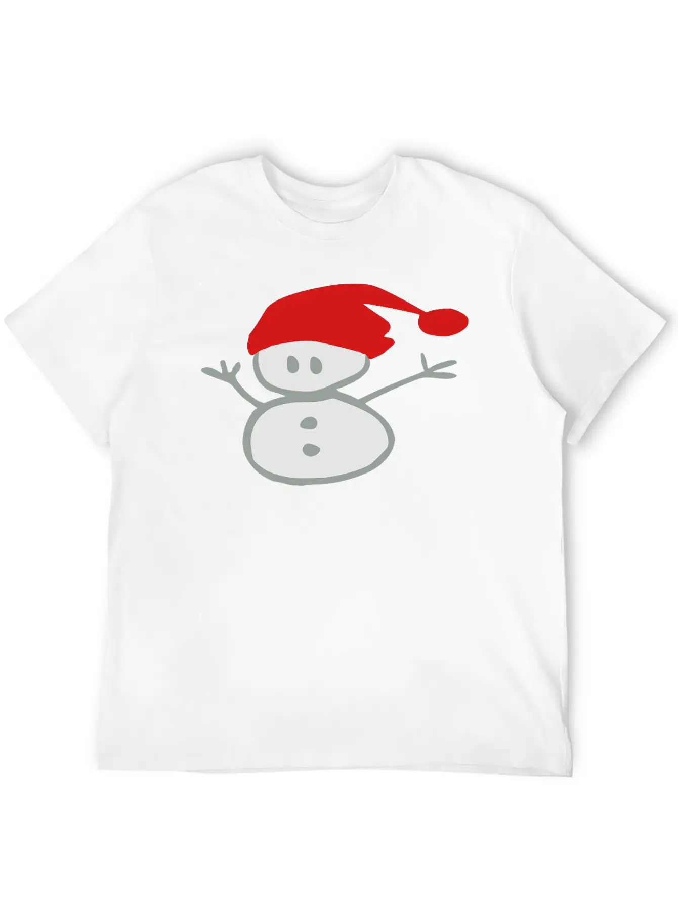 Snowman & Santa_hat Vector Art Soft Cotton Short Sleeve Tee – Unisex Wardrobe Staple