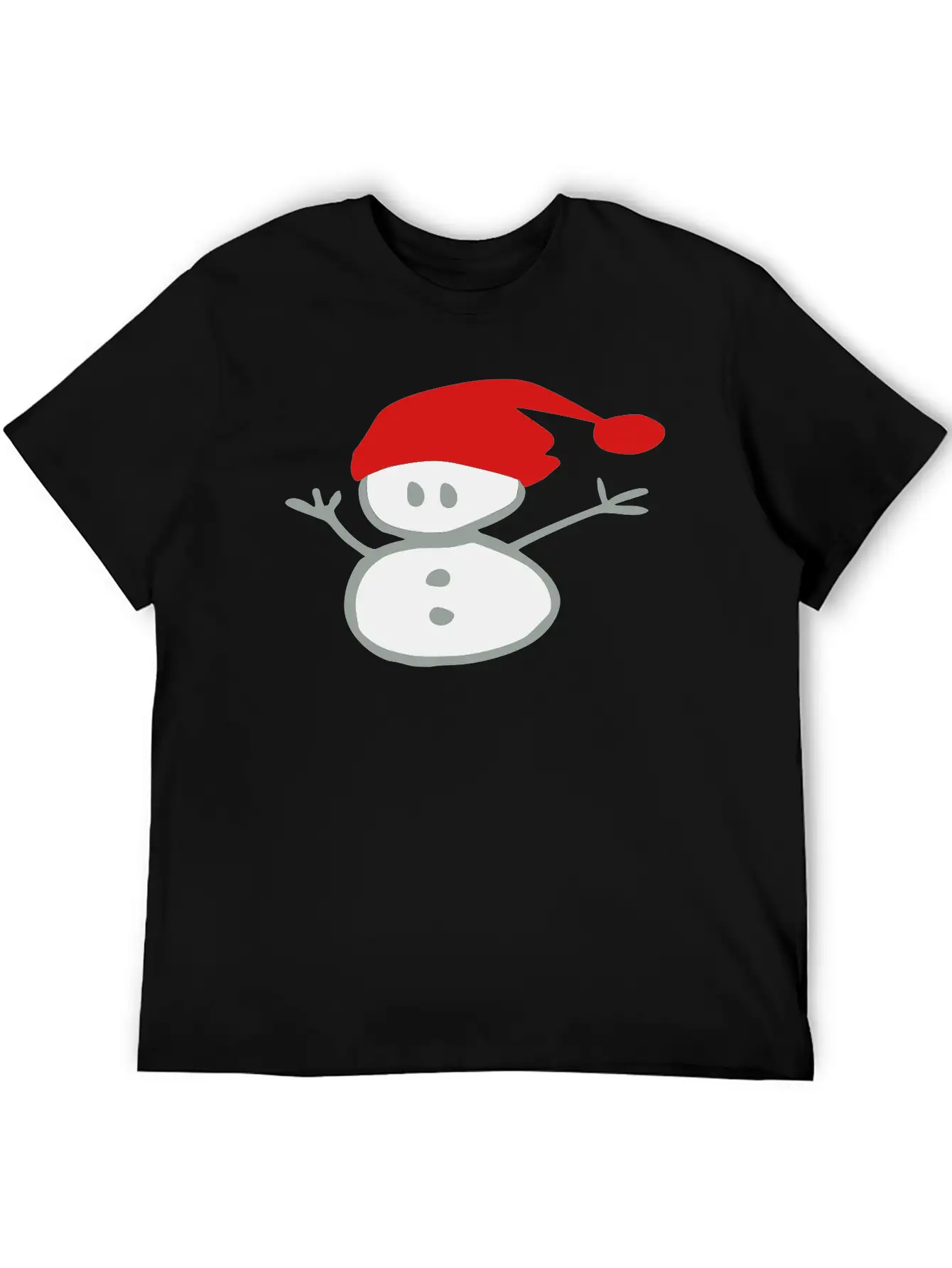 Snowman & Santa_hat Vector Art Soft Cotton Short Sleeve Tee – Unisex Wardrobe Staple