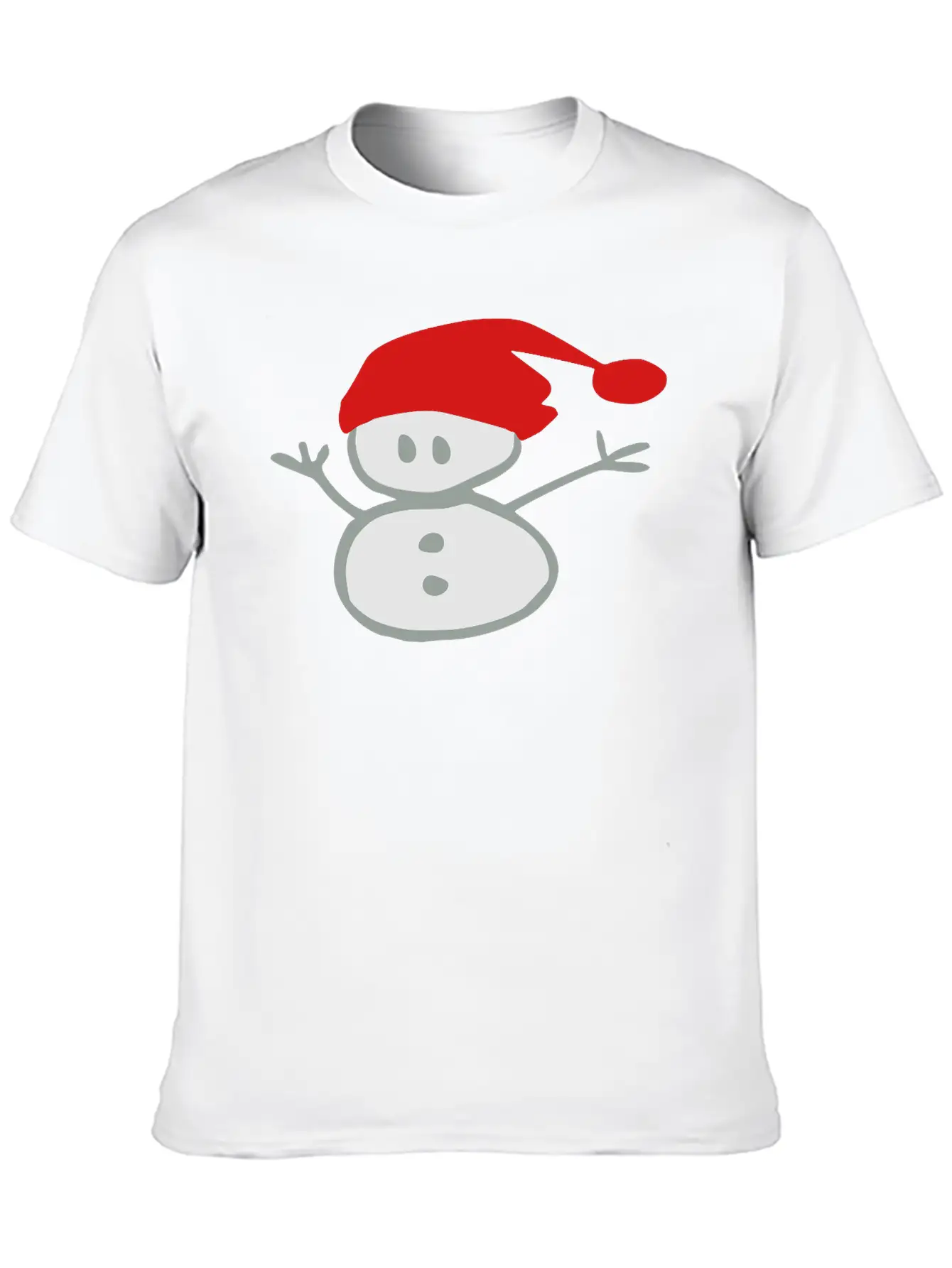 Snowman & Santa_hat Vector Art Soft Cotton Short Sleeve Tee – Unisex Wardrobe Staple