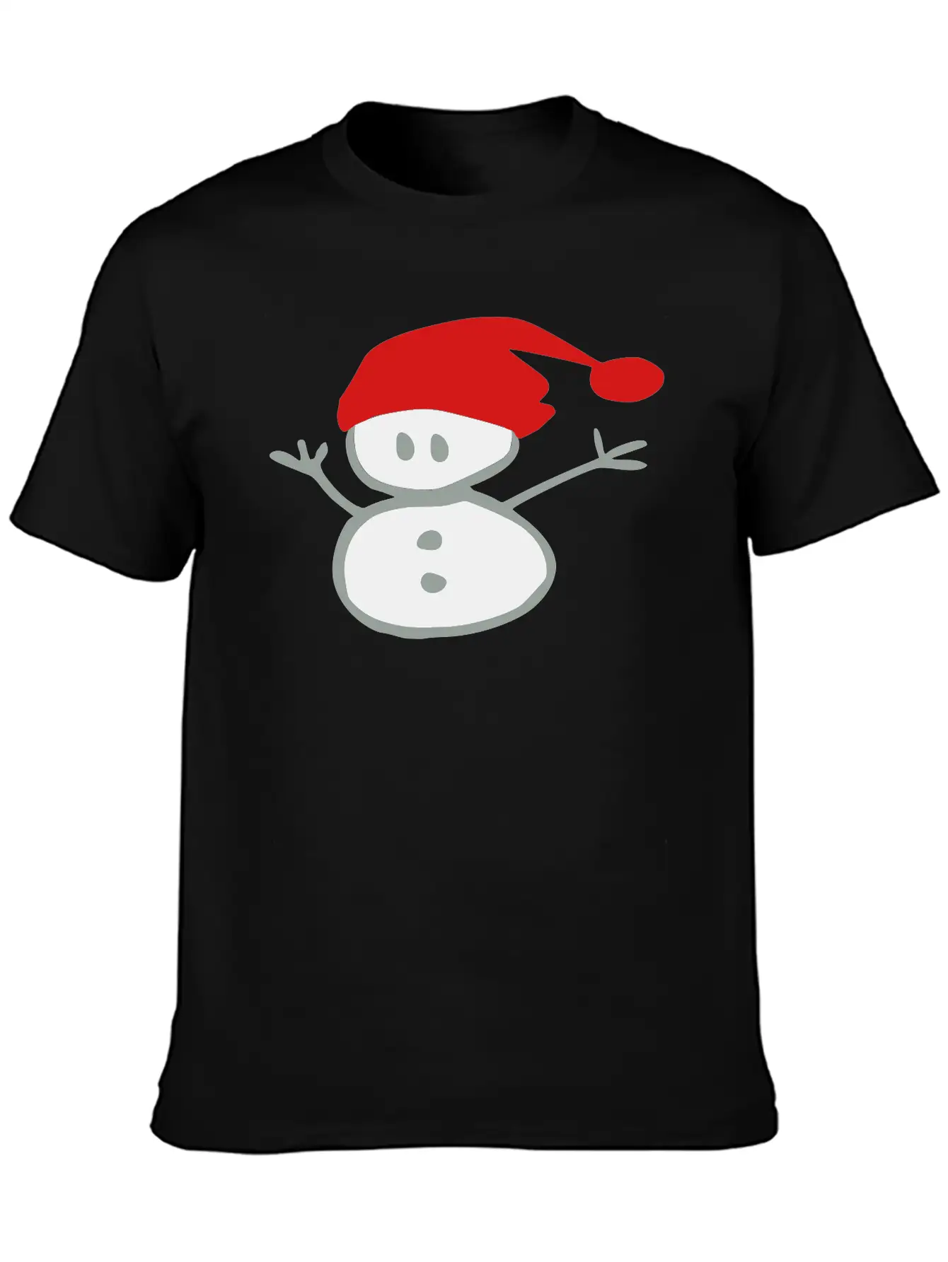 Snowman & Santa_hat Vector Art Soft Cotton Short Sleeve Tee – Unisex Wardrobe Staple