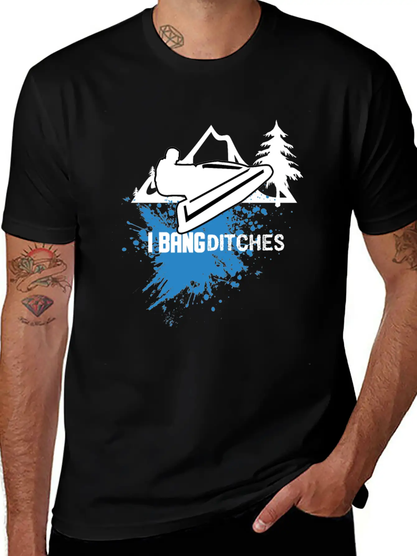 Snowmobile Ski Skiing Snowboard Snowman Snow Stunt Relaxed Everyday Tee – Lightweight And Durable Cotton